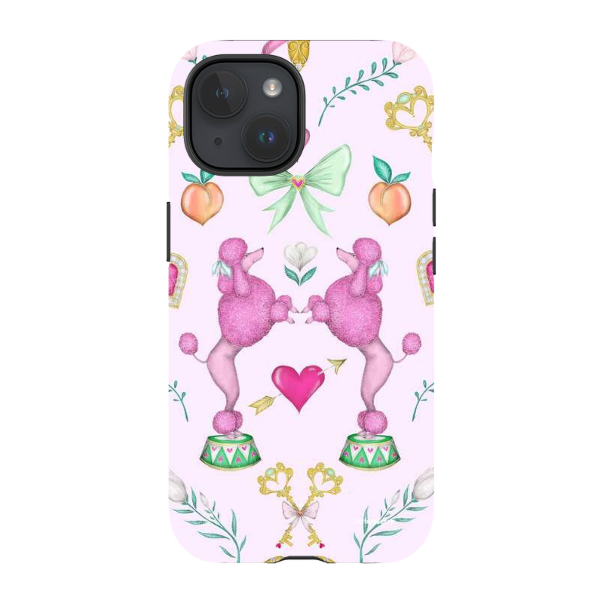 iPhone MagSafe Tough Case - Pink Poodle Parlour Sugar By Catherine Rowe