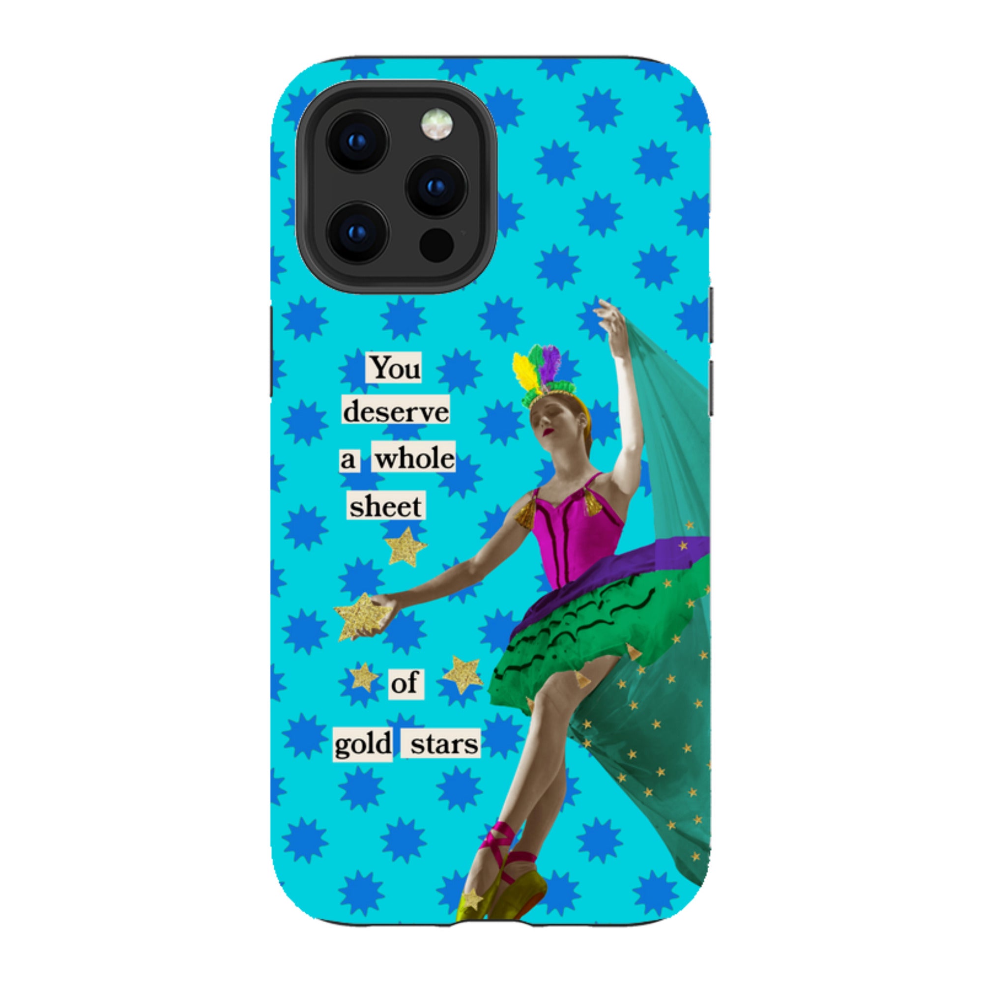 iPhone Tough Case - Gold Stars By Clare Jordan