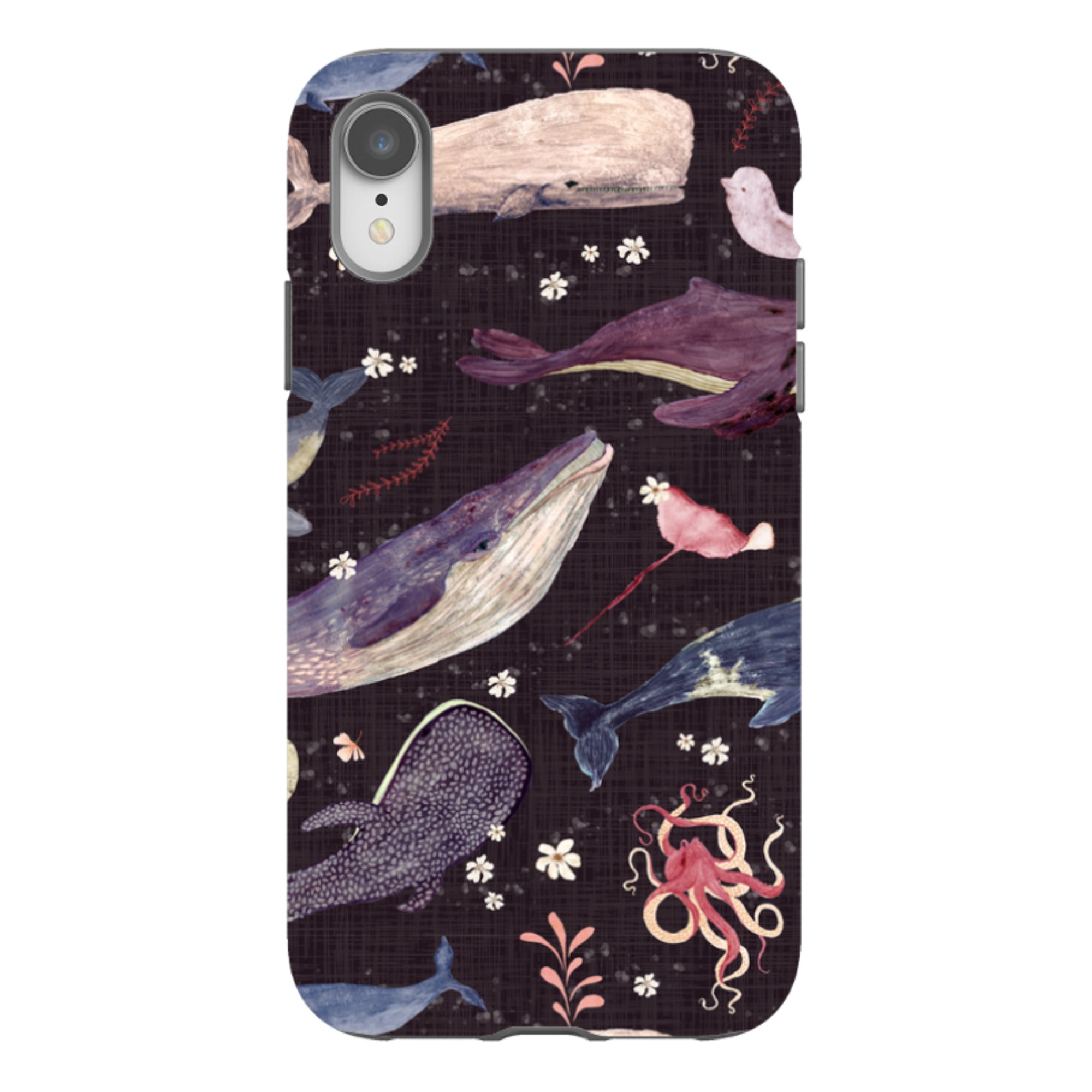 iPhone Tough Case - Whale Song Grape By Katherine Quinn