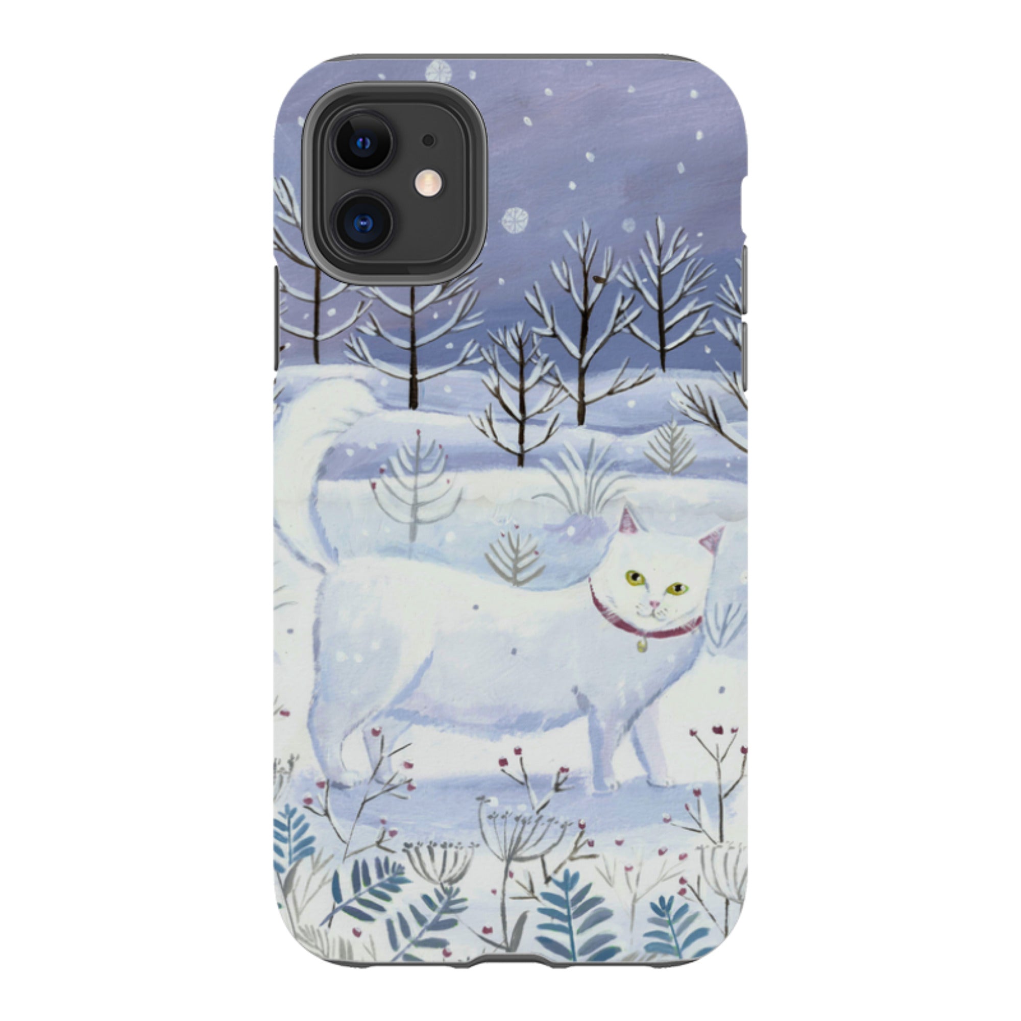 iPhone Tough Case - White Cat By Mary Stubberfield