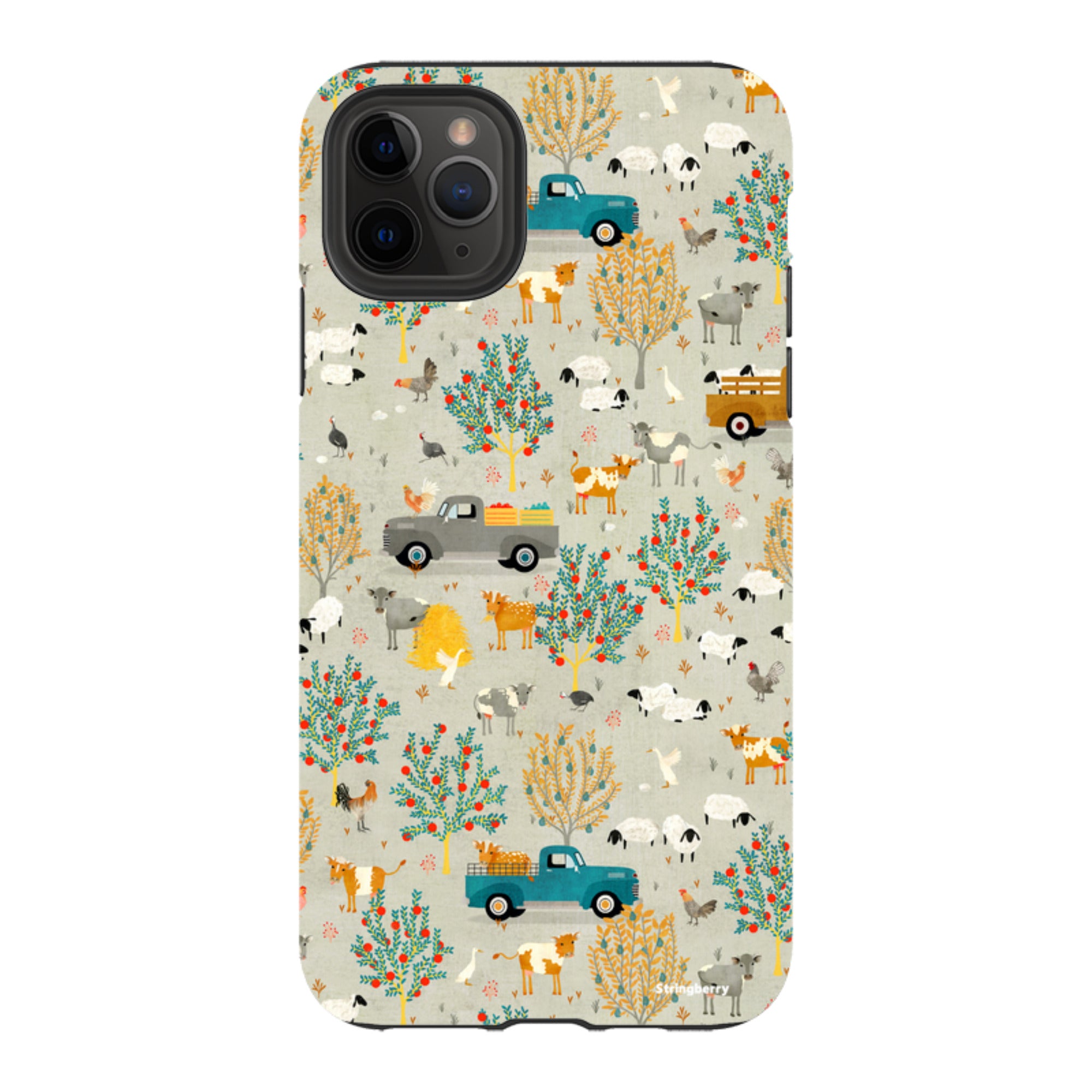 iPhone Tough Case - Farm Life Grey By Katherine Quinn