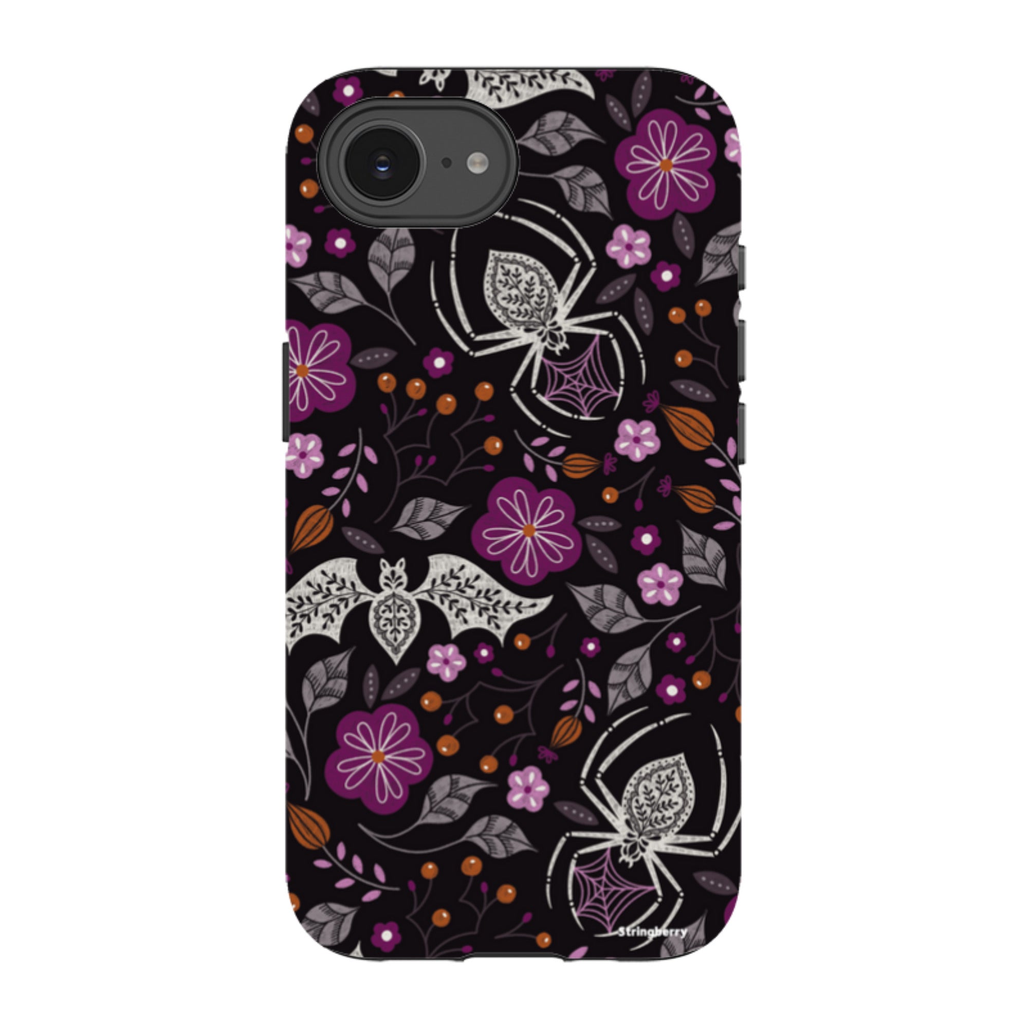 iPhone Tough Case - SpiderBat Black By Jenny Zemanek