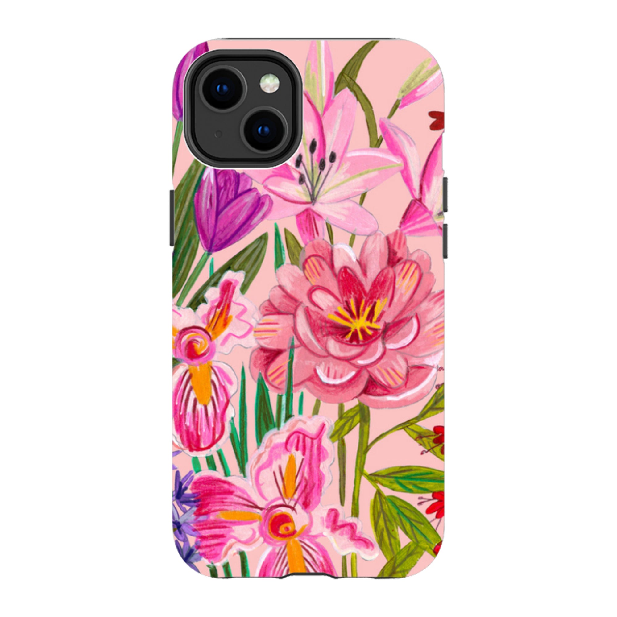 iPhone MagSafe Tough Case -  Pink Floral By Caroline Bonne Muller