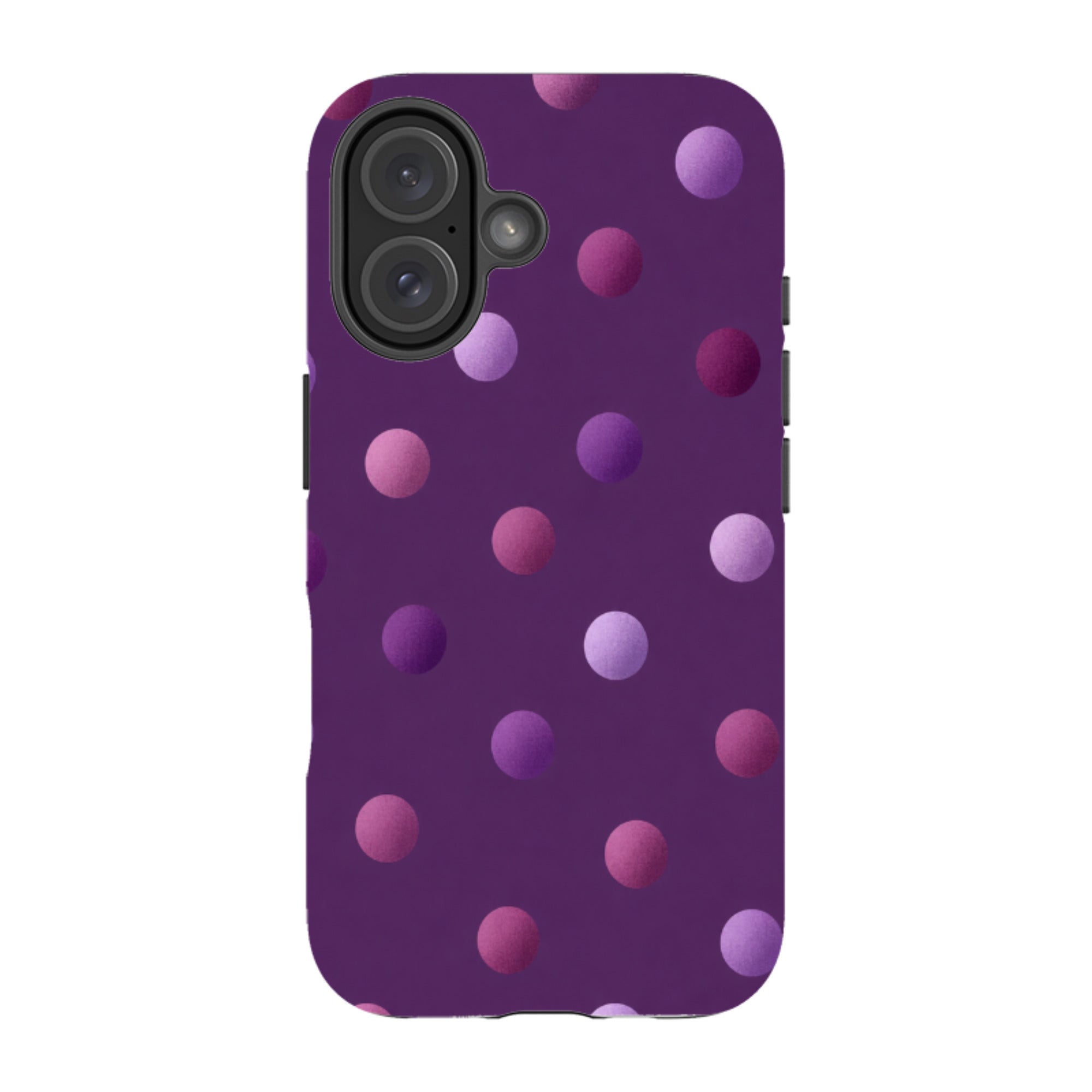 iPhone MagSafe Tough Case - Purple Polka Dot