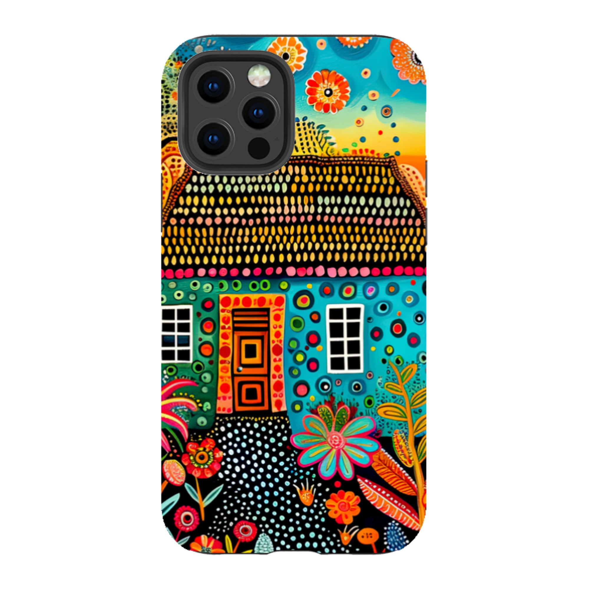 iPhone Case - Folk Art House VII