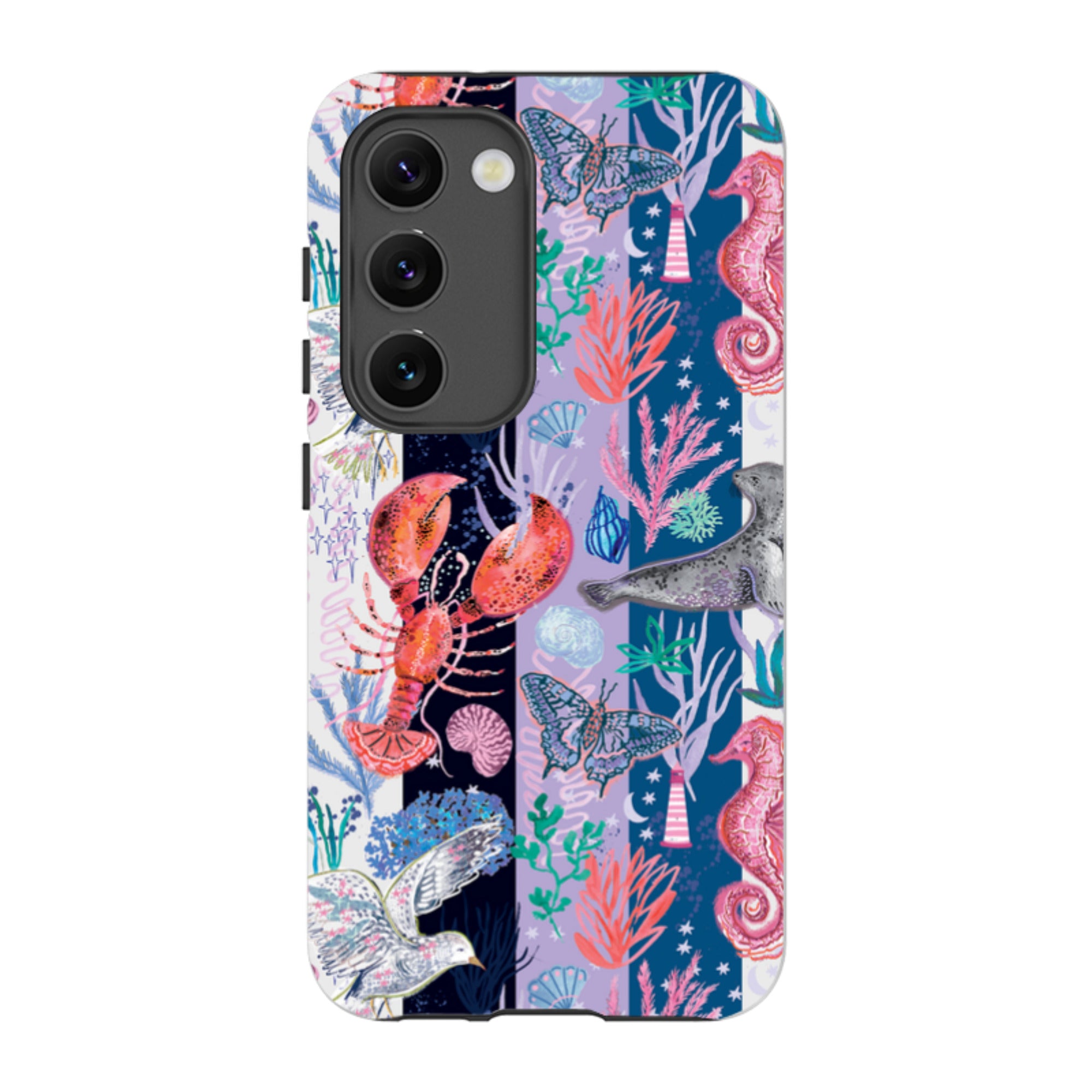 Samsung Tough  Case - Coastal Calling Stripe II By Emma Frances Grant