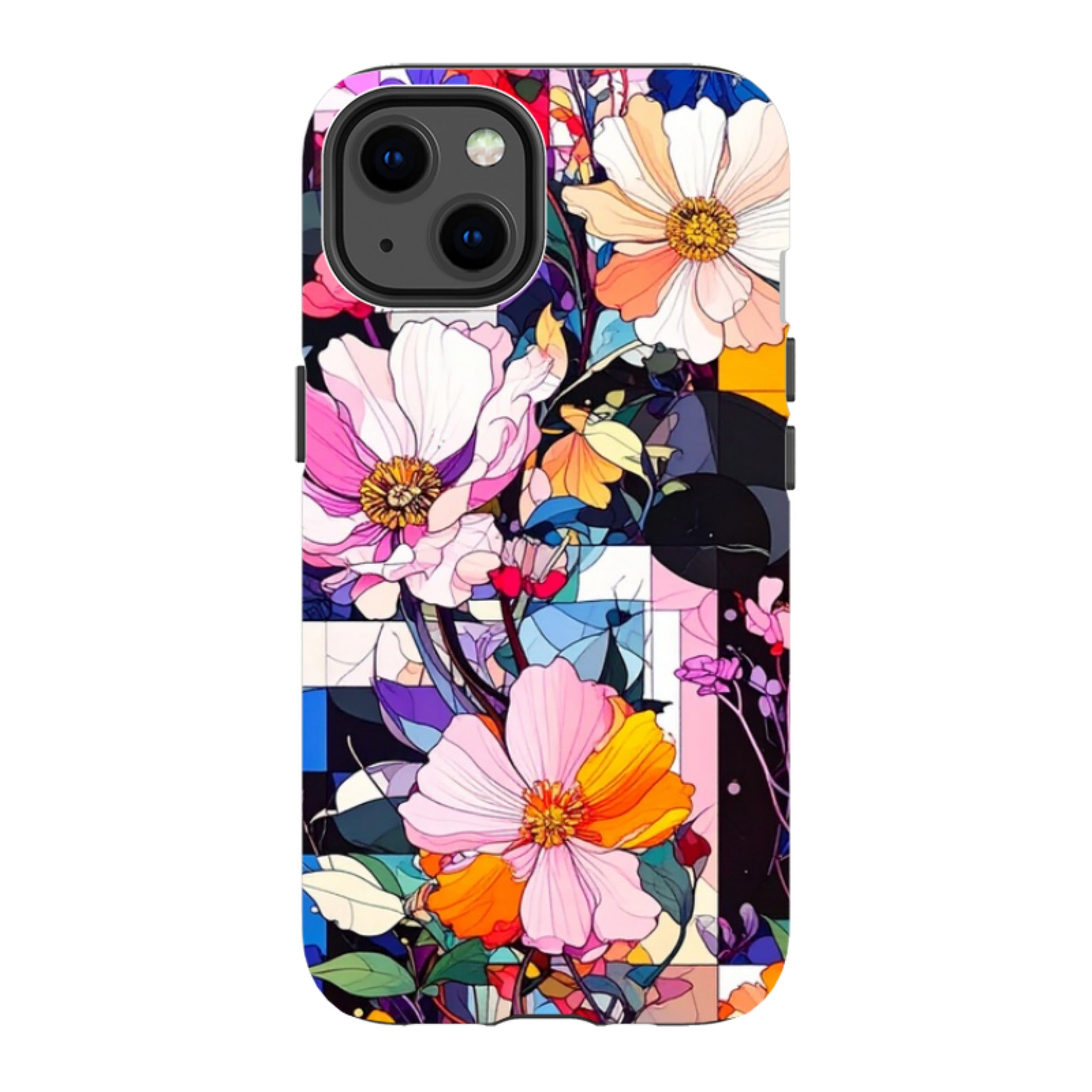 iPhone MagSafe Tough Case - Block Floral