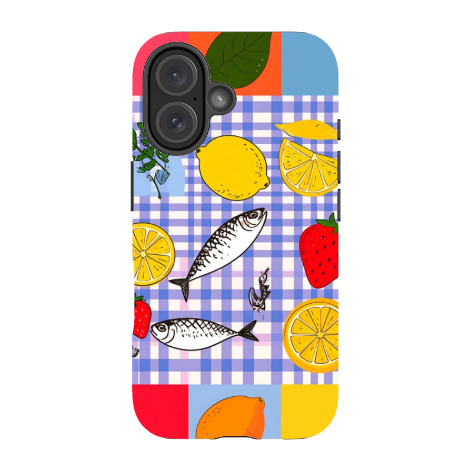 iPhone MagSafe Tough Case - Sardines and Checks