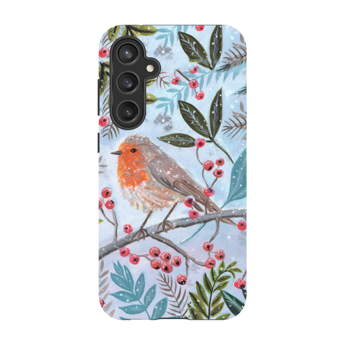 Samsung Tough Case - Robin With Berries By Mary Stubberfield