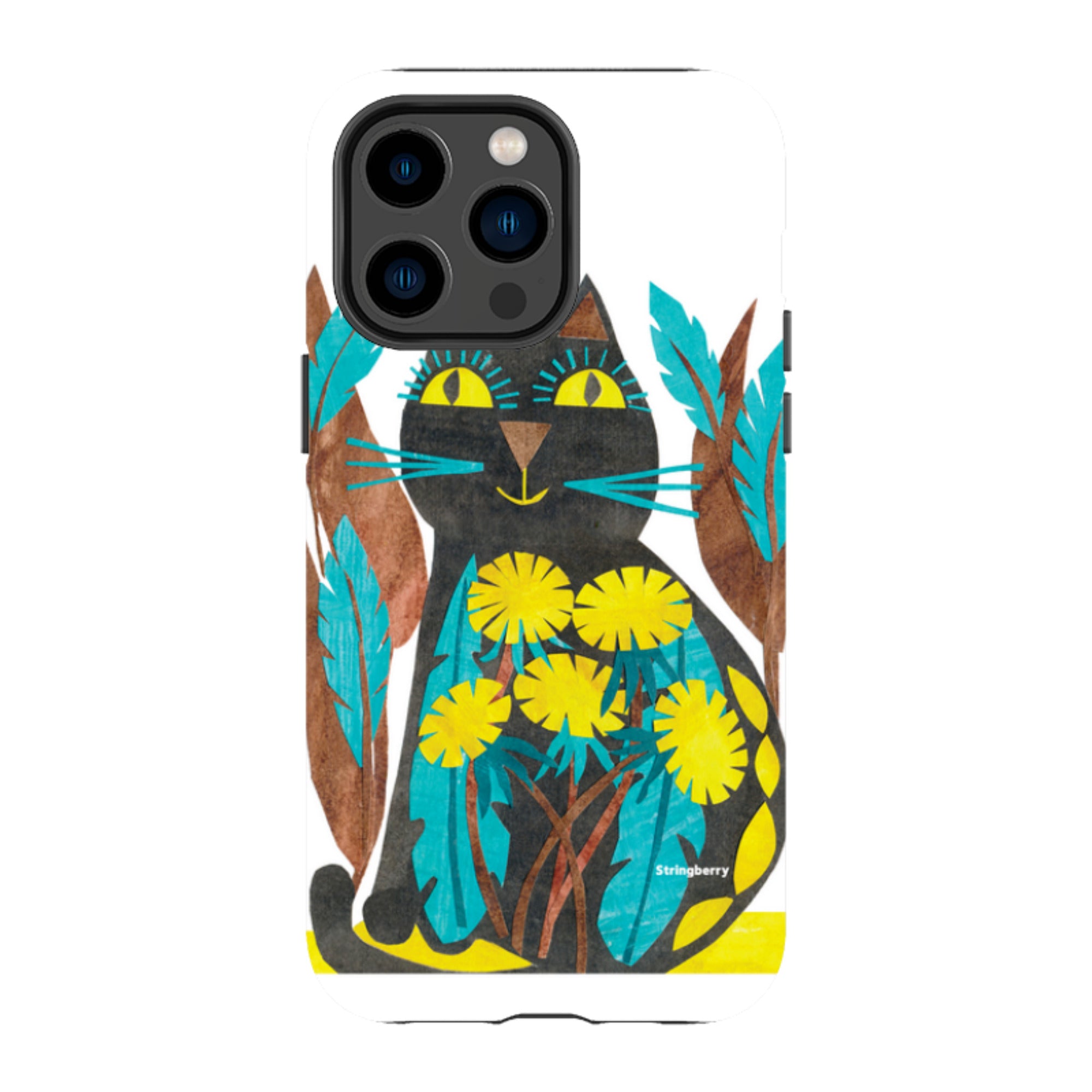 iPhone Tough Case - Folk Cat By Tracey English