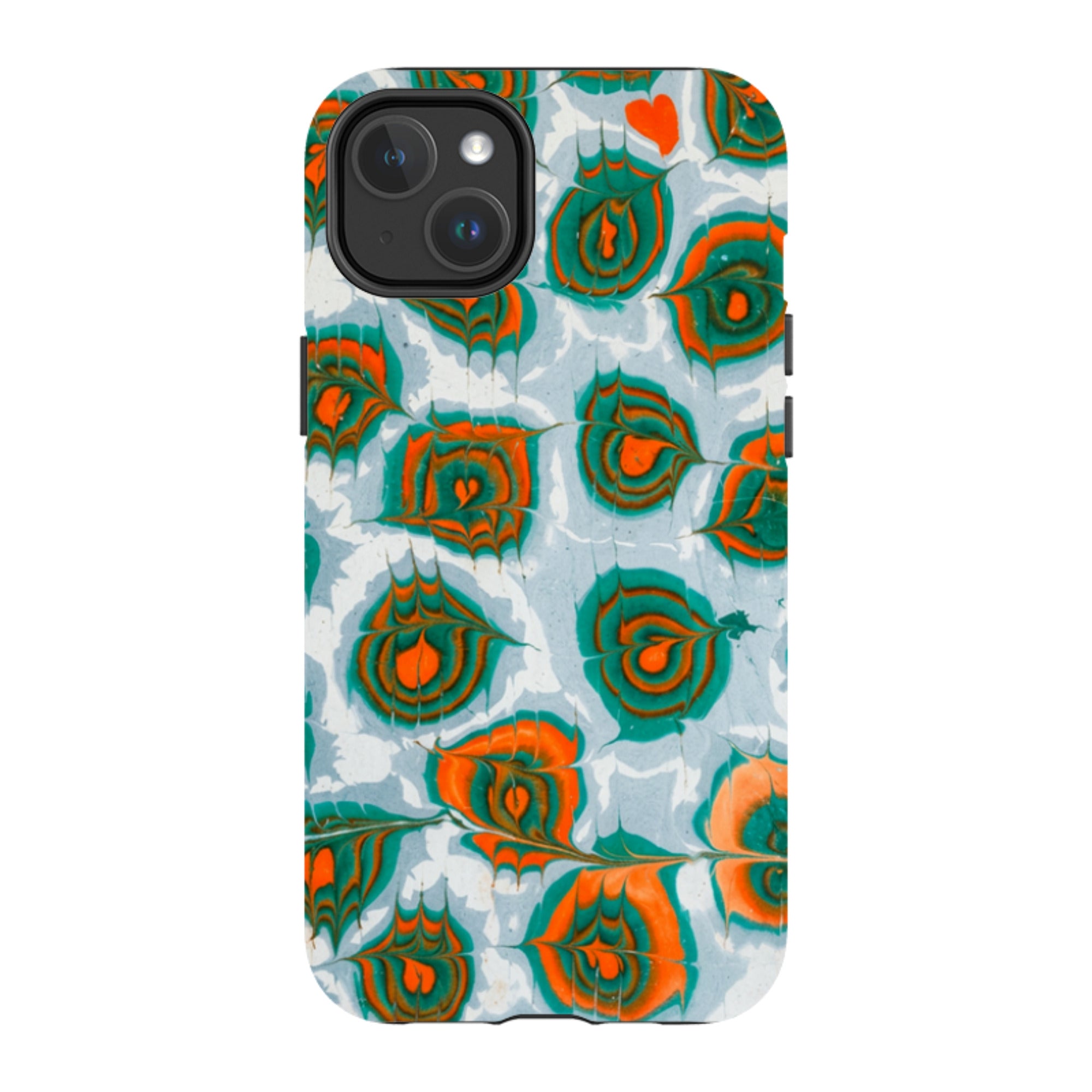 iPhone MagSafe Tough Case - Teal & Orange Marble