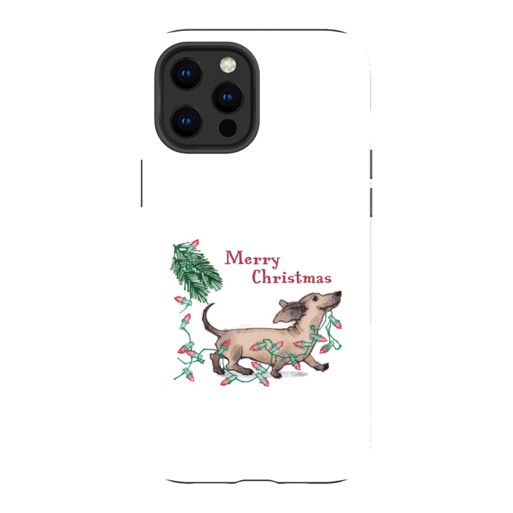 iPhone Tough Case - Christmas Dachshund By Liane Payne