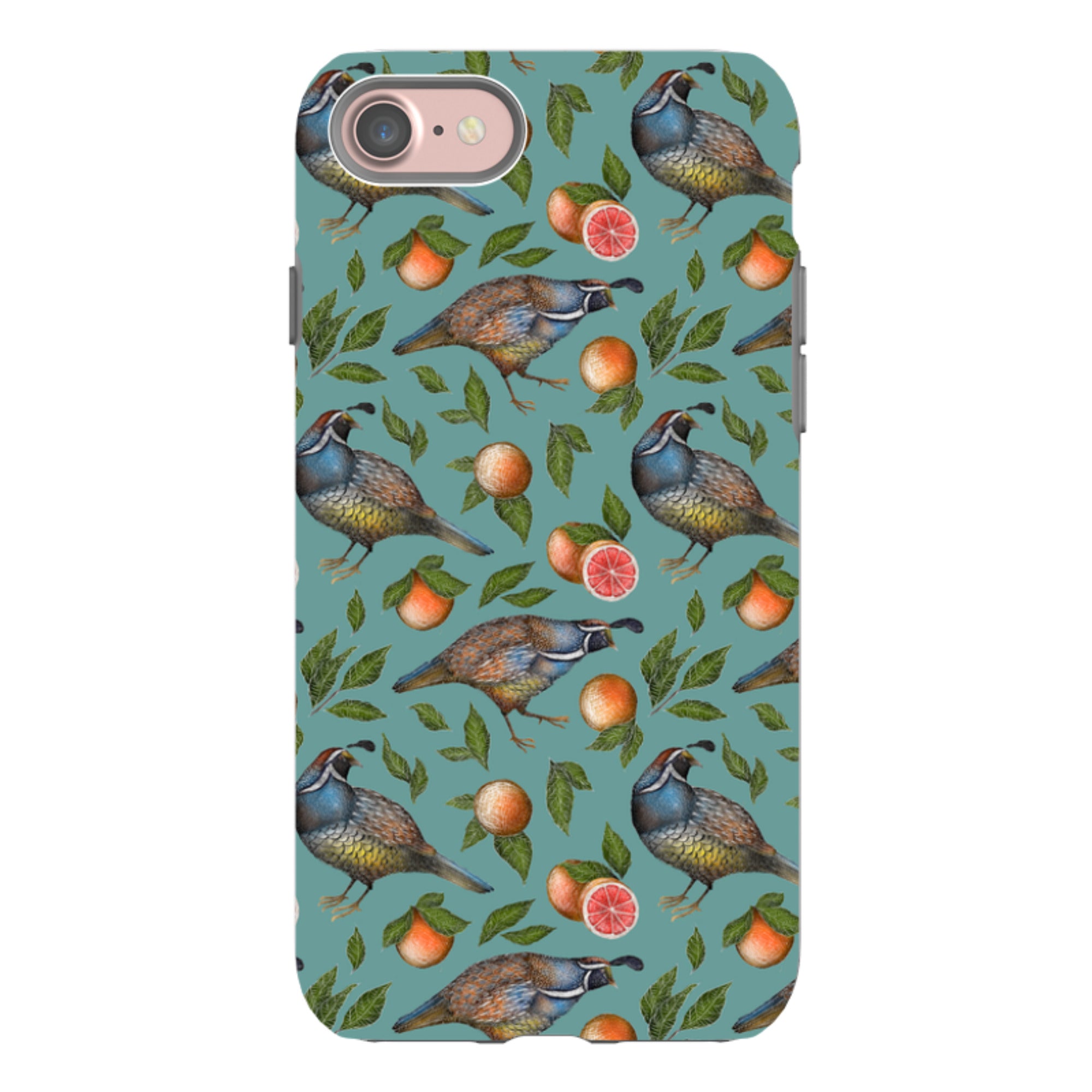 iPhone Tough Case - Quails Pattern By Catherine Rowe