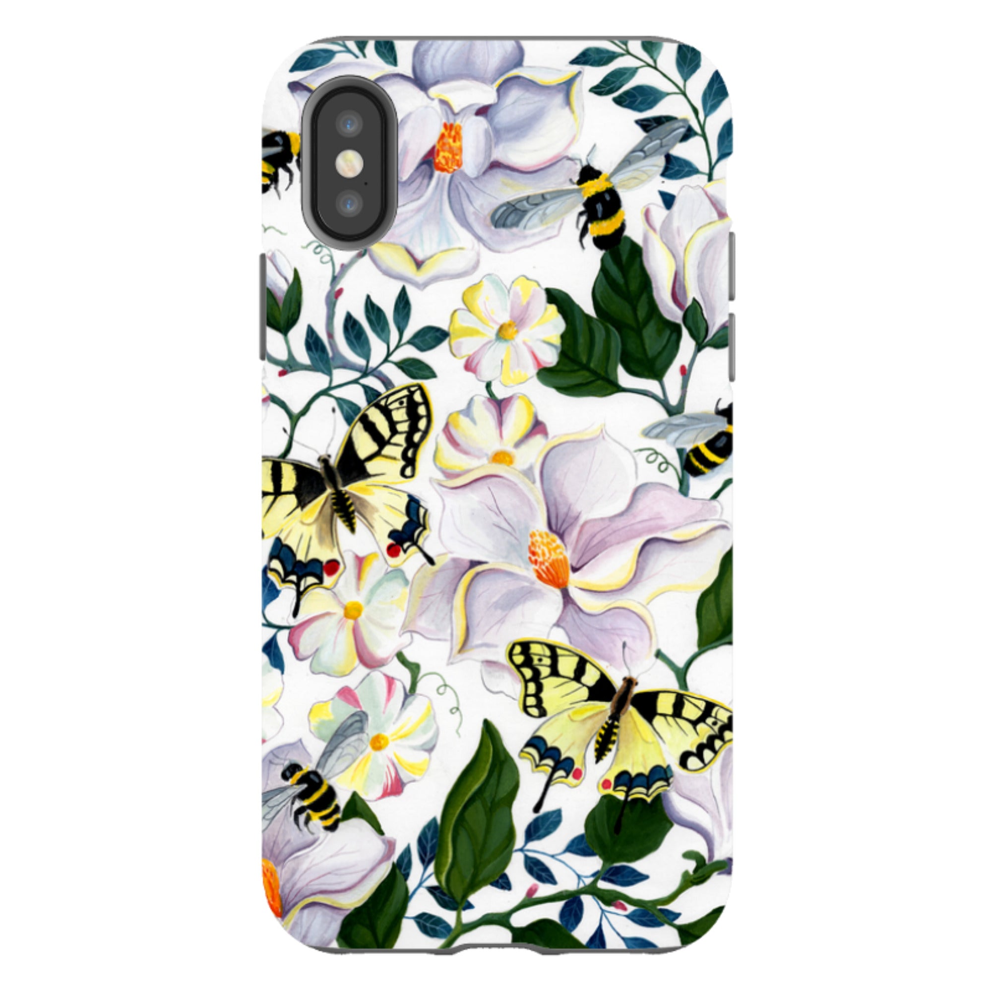 iPhone Tough Case - Bees And Magnolia By Bex Parkin