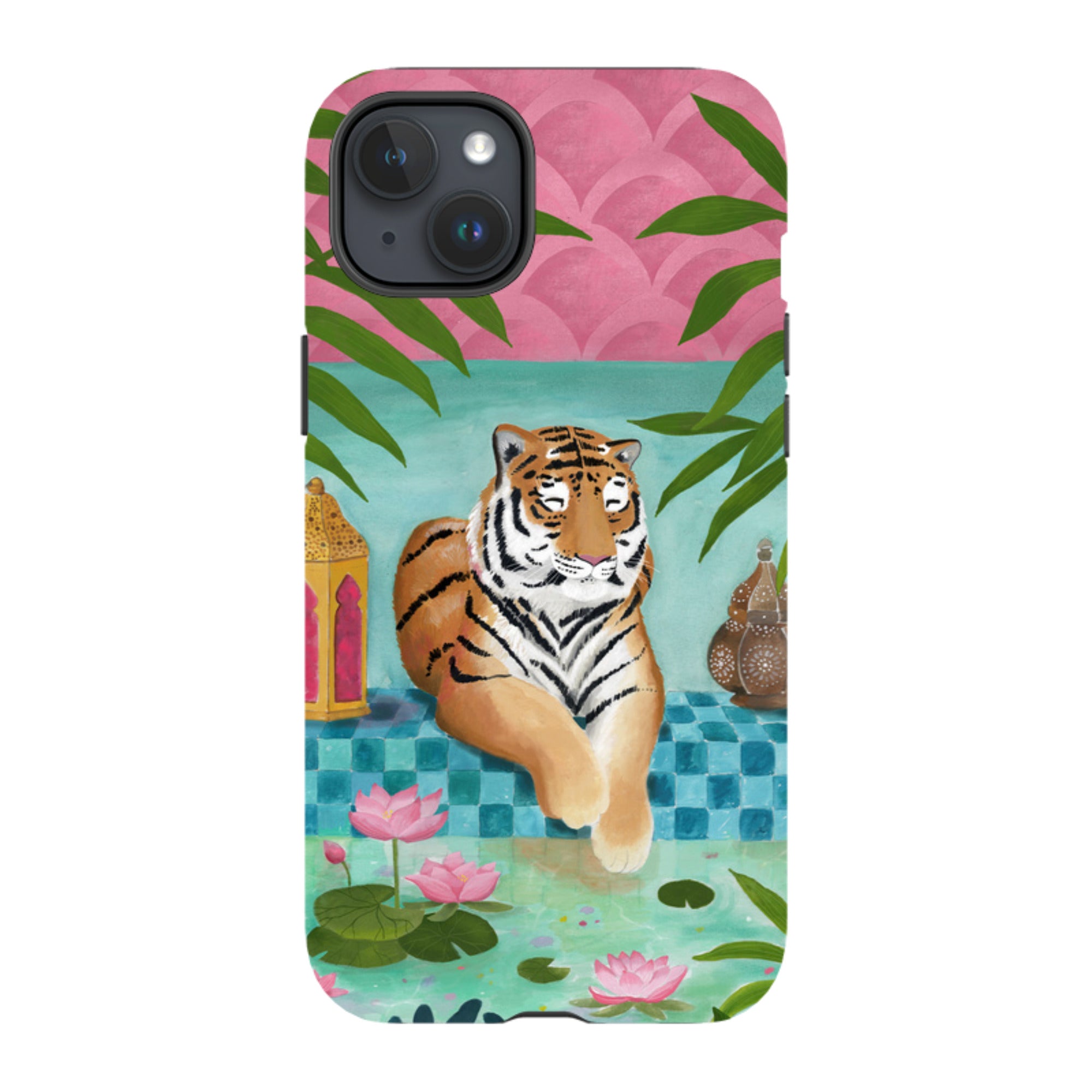 iPhone Tough Case - Lotus Tiger By Bex Parkin