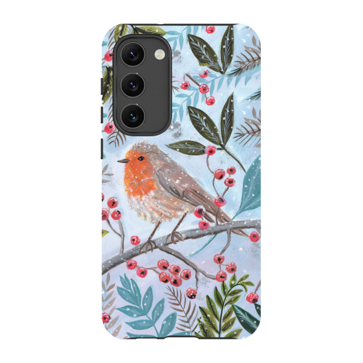 Samsung Tough Case - Robin With Berries By Mary Stubberfield