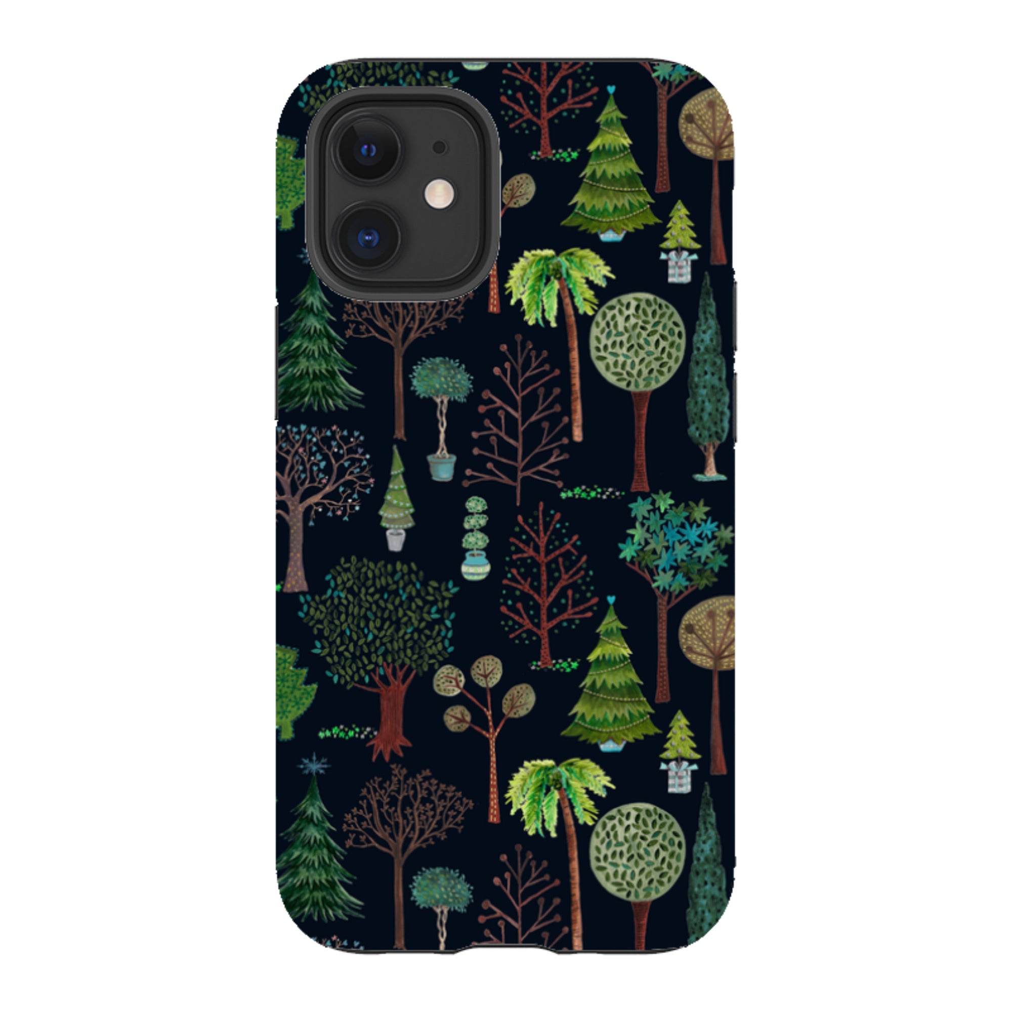 iPhone Tough Case - Xmas Trees Dark By Caroline Bonne Muller