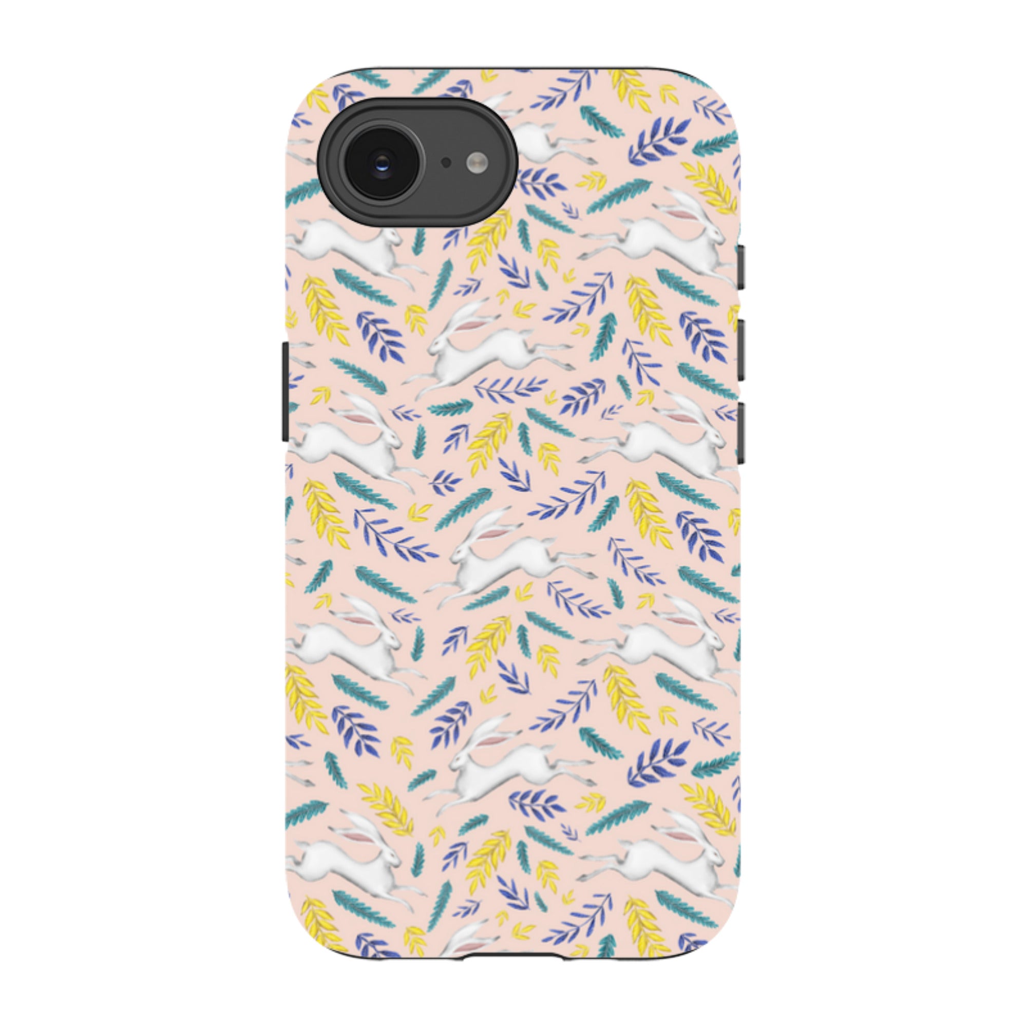 iPhone Tough Case - White Hare Pattern By Catherine Rowe