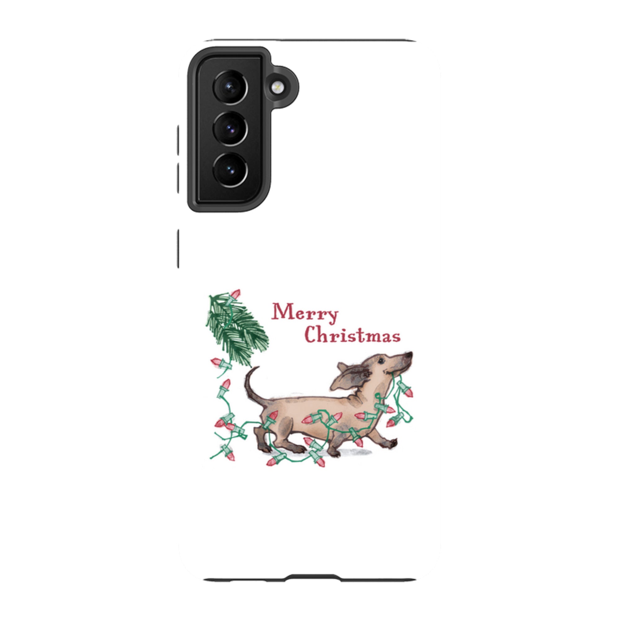 Samsung Tough Case - Christmas Dachshund By Liane Payne