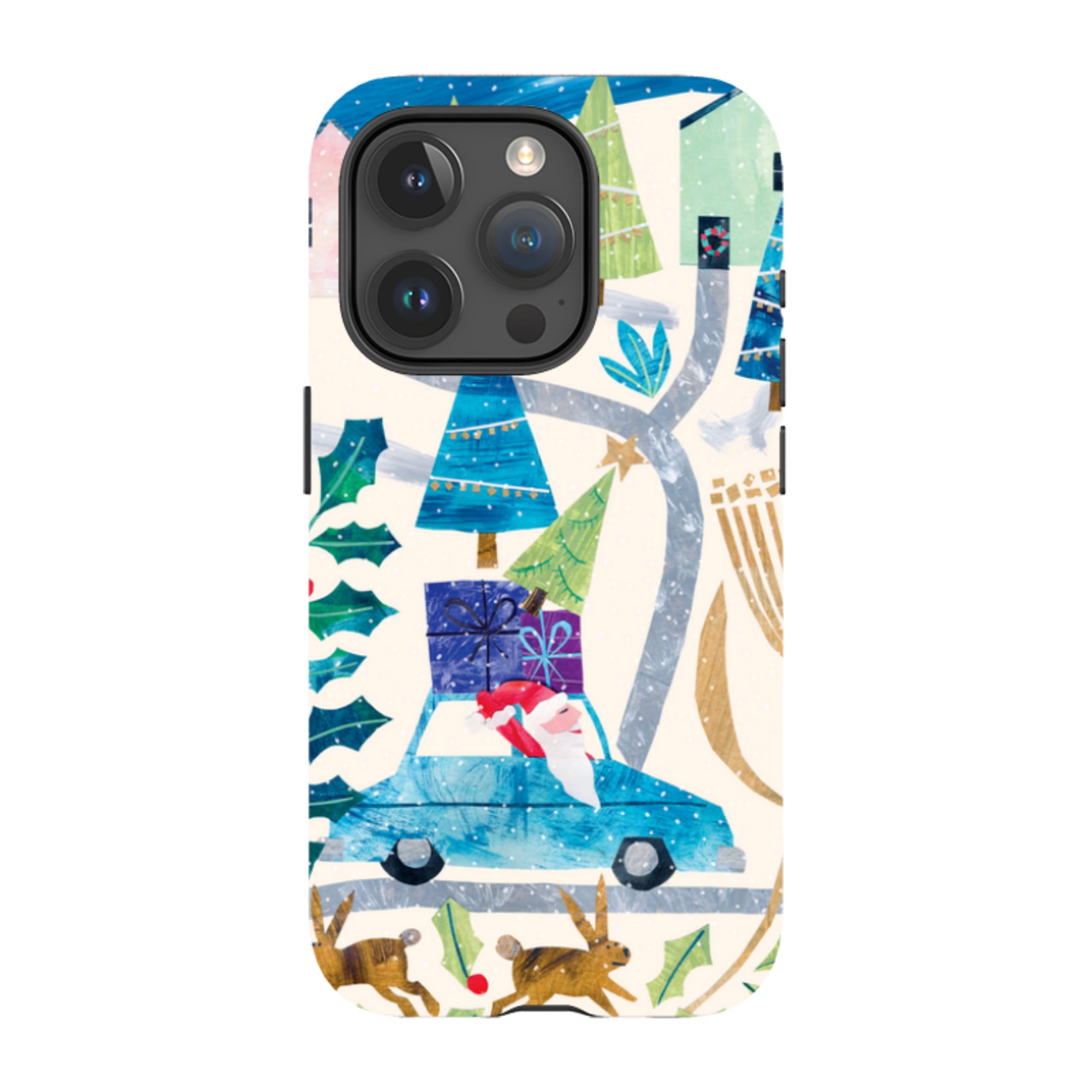iPhone MagSafe Tough Case - Santa Driving Home By Tracey English