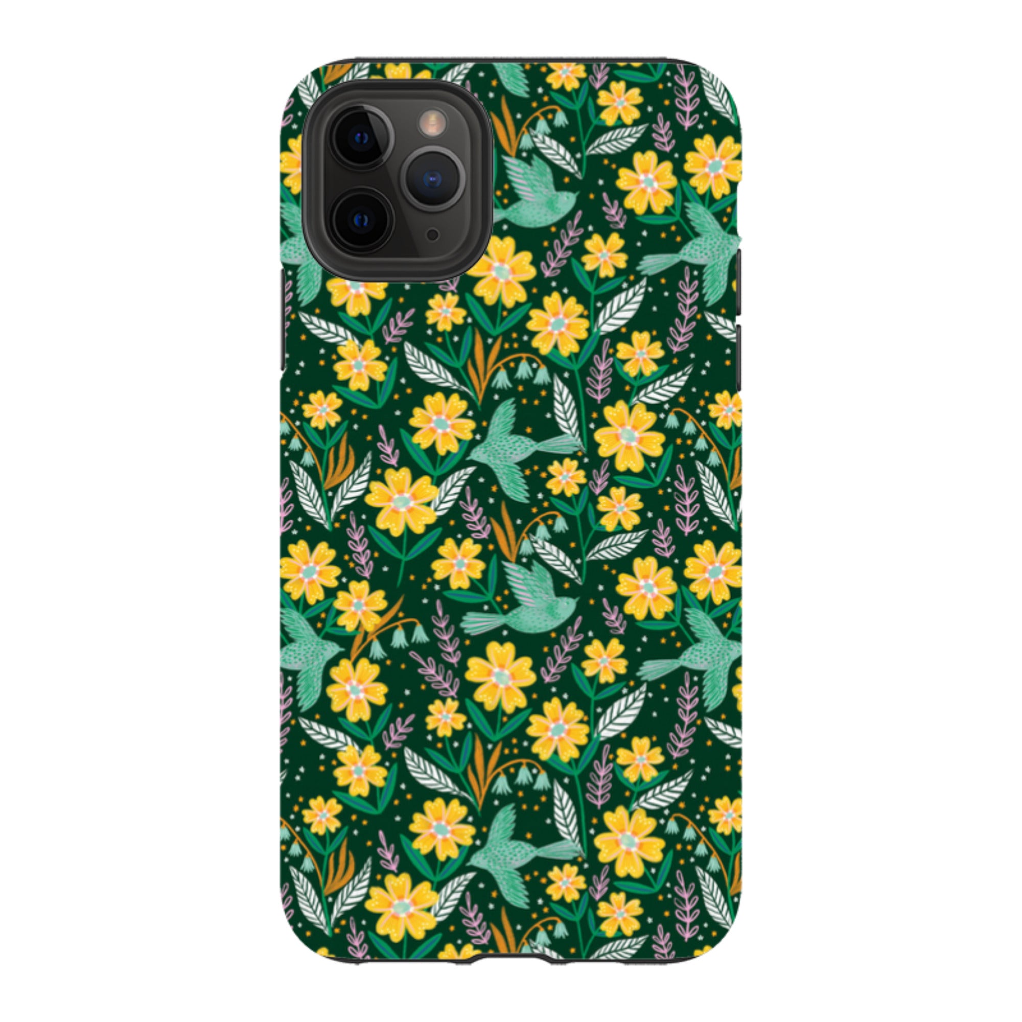 iPhone Tough Case - Sweet Birds Green By Lee Foster Wilson