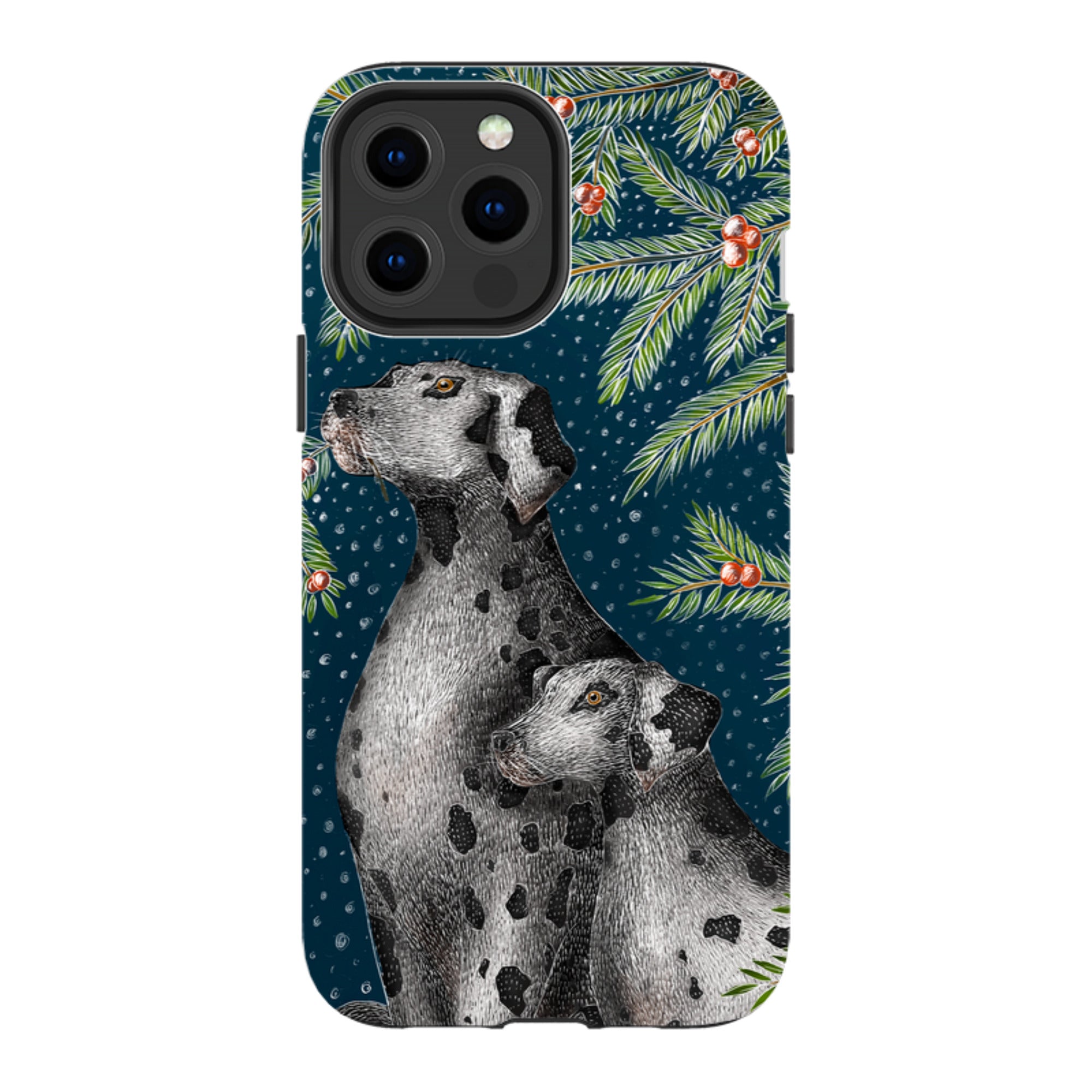 iPhone Tough Case - Christmas Dalmatians By Catherine Rowe