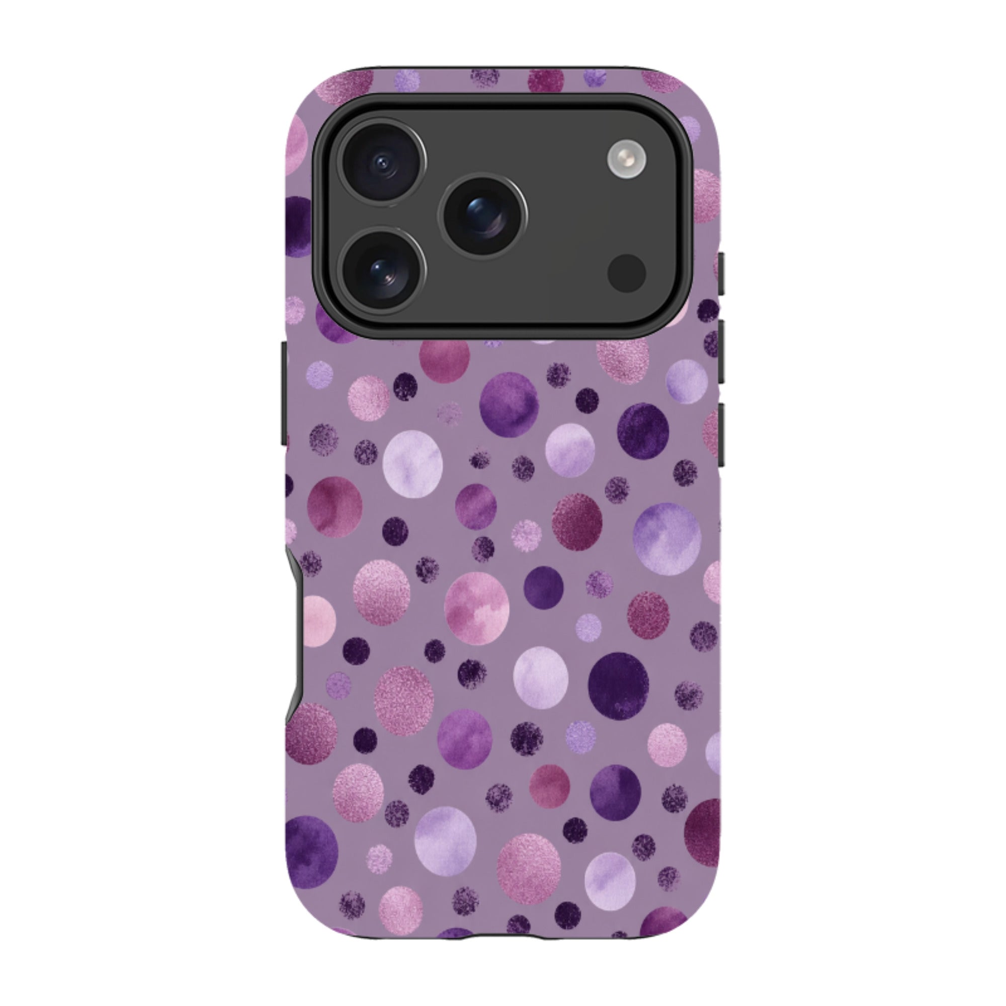 iPhone MagSafe Tough Case - Mauve Polka Dot