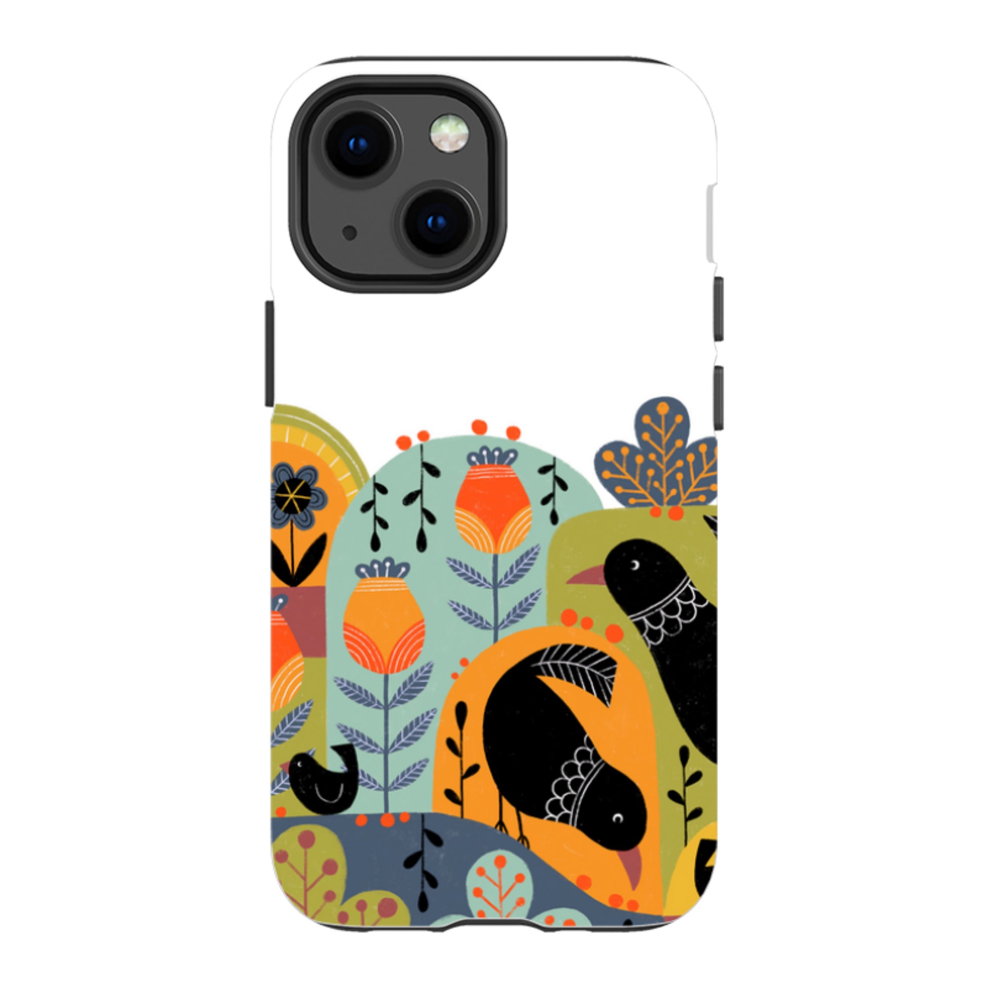 iPhone Tough Case - Folky Birds IV By Suzy Taylor