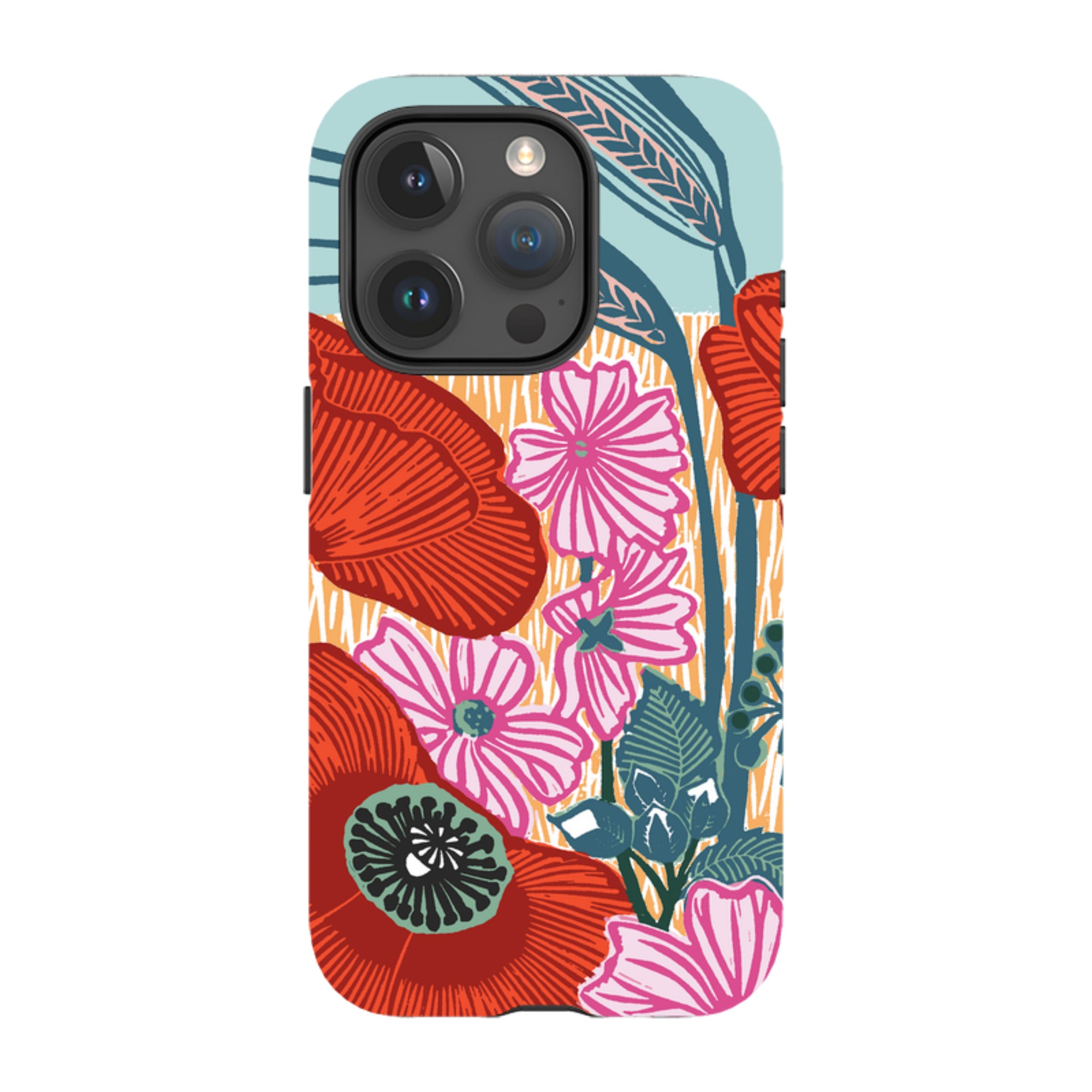 iPhone Tough Case - Wild Poppies By Kate Heiss