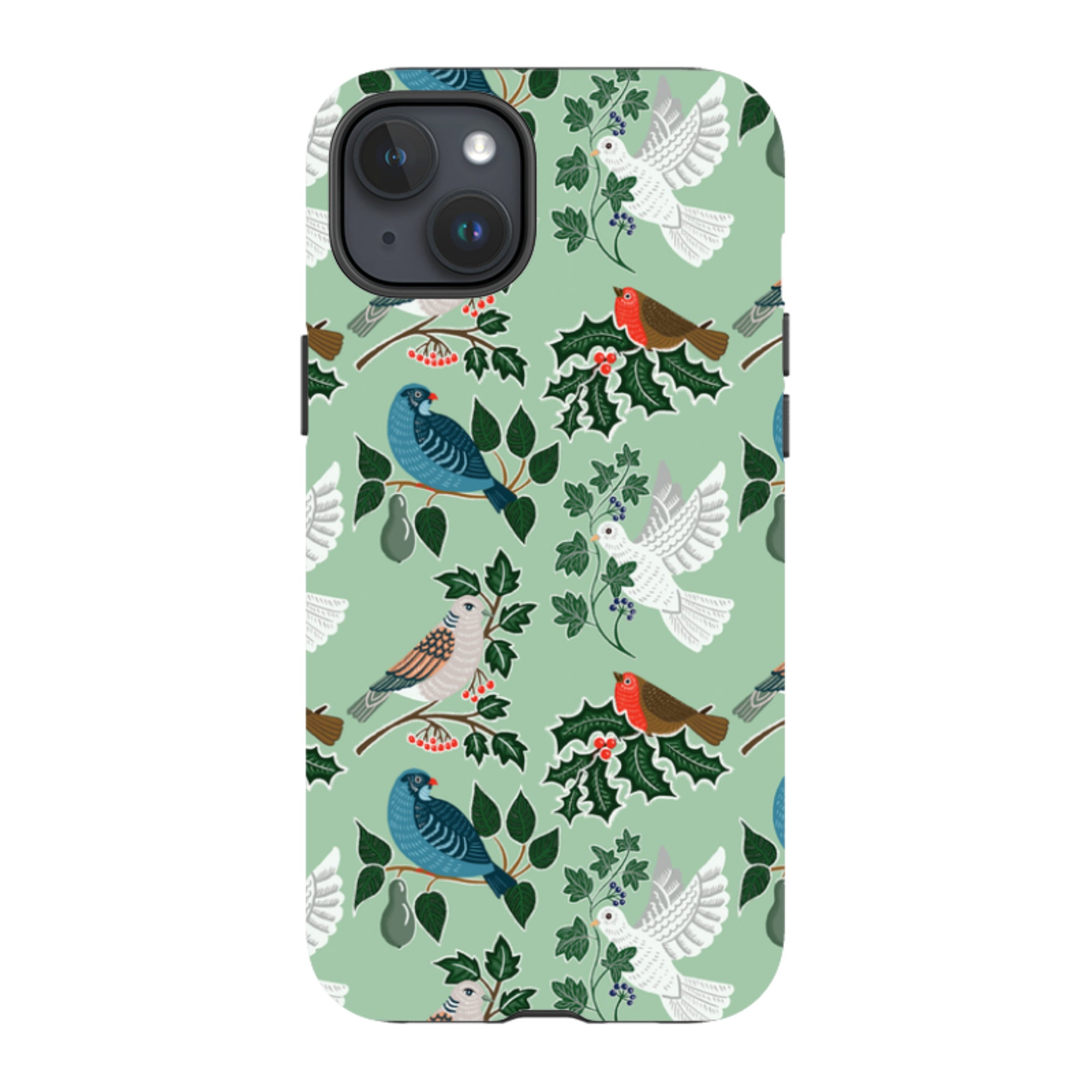iPhone Tough Case - Winter Birds-1 By kate Heiss