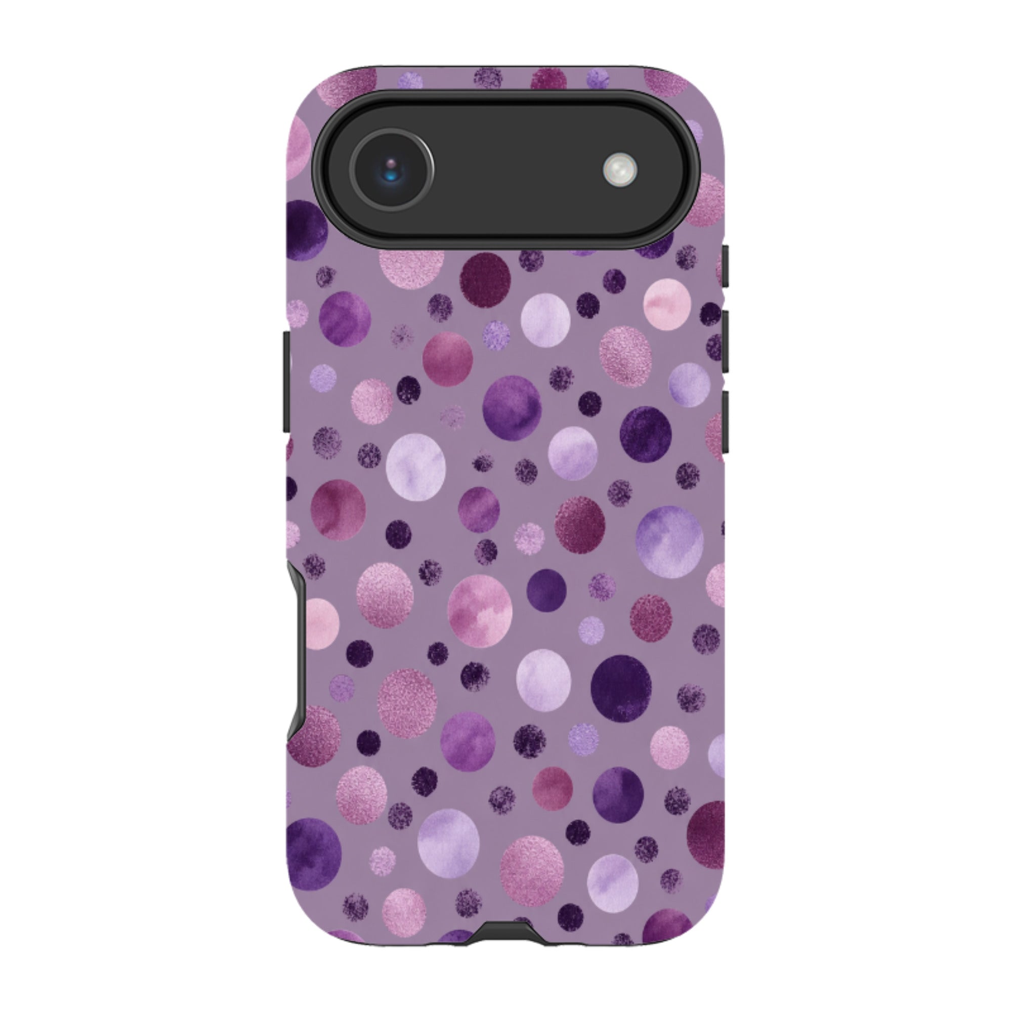 iPhone Tough Case - Mauve Polka Dot