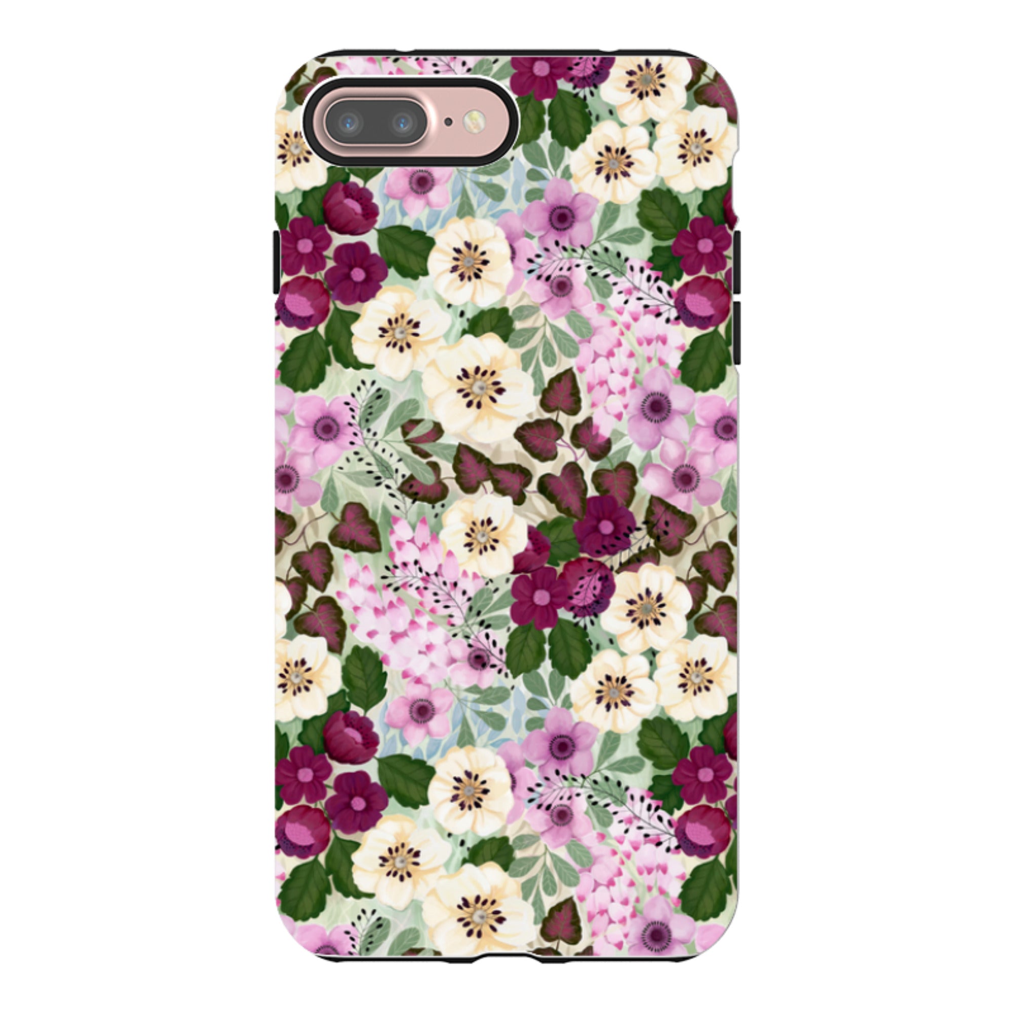 iPhone Tough Case - Purple Flowers By Bex Parkin