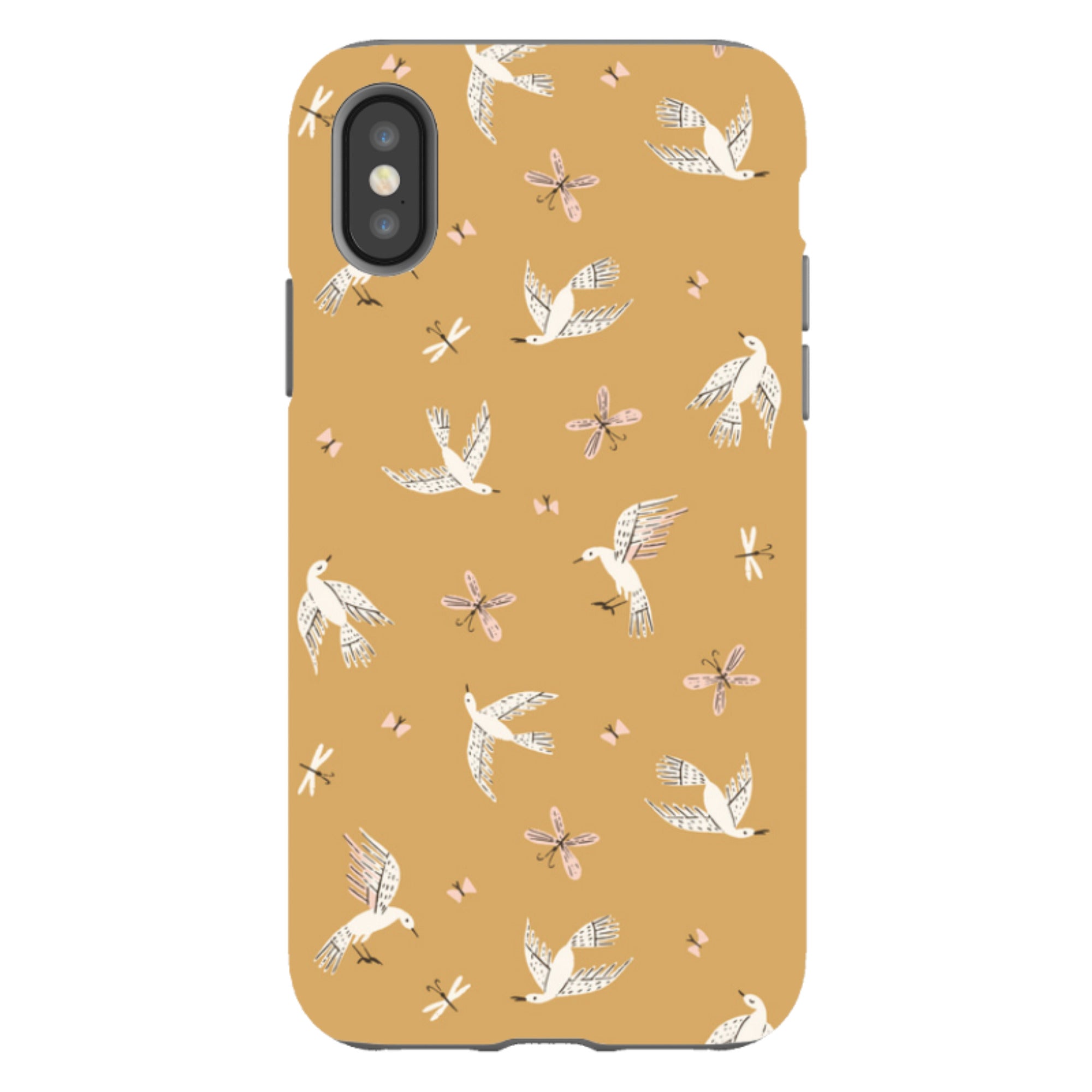 iPhone Tough Case - Birds And Butterflies By Meghann Rader