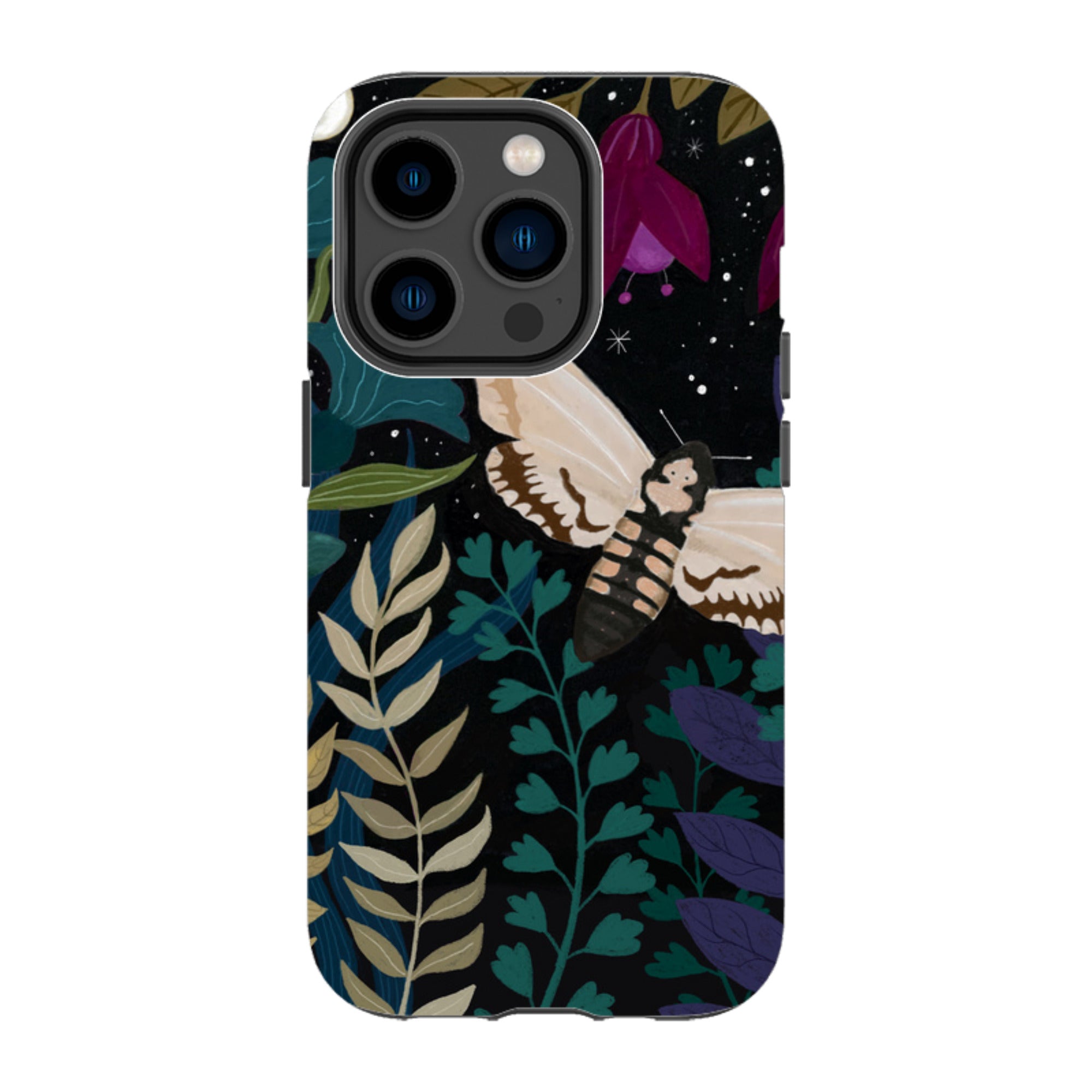 iPhone Tough Case - Midnight Moths By Bex Parkin