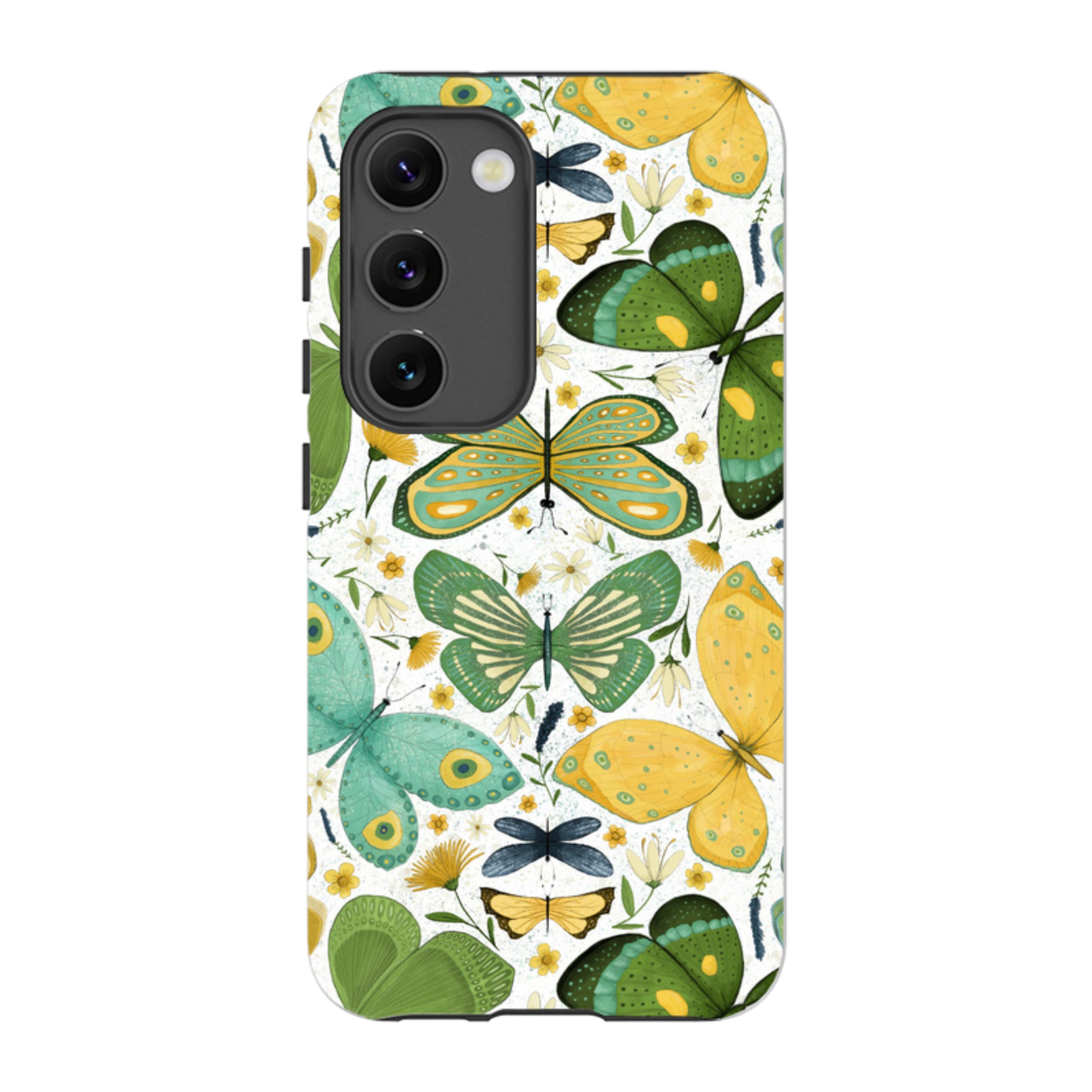 Samsung Tough Case - Green Butterflies By Maja Lindberg