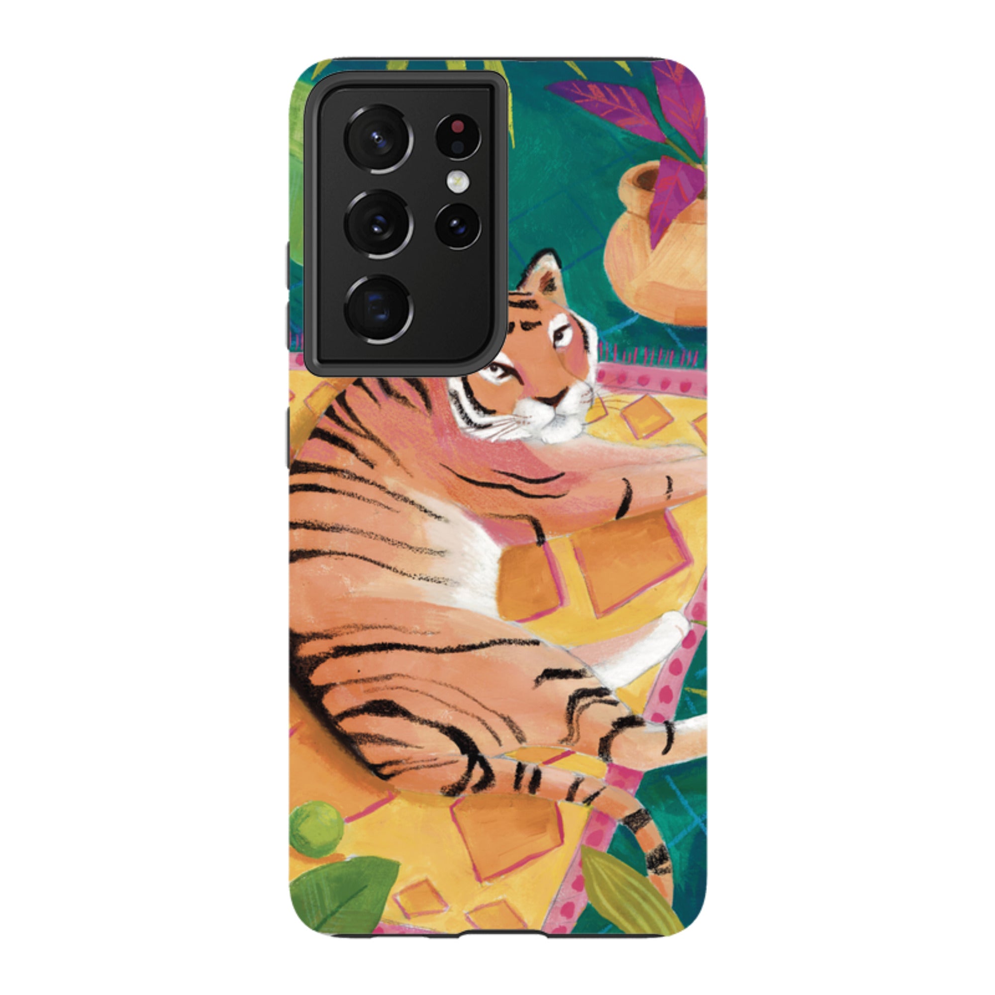 Samsung Tough Case - Tiger In Palms By Bex Parkin