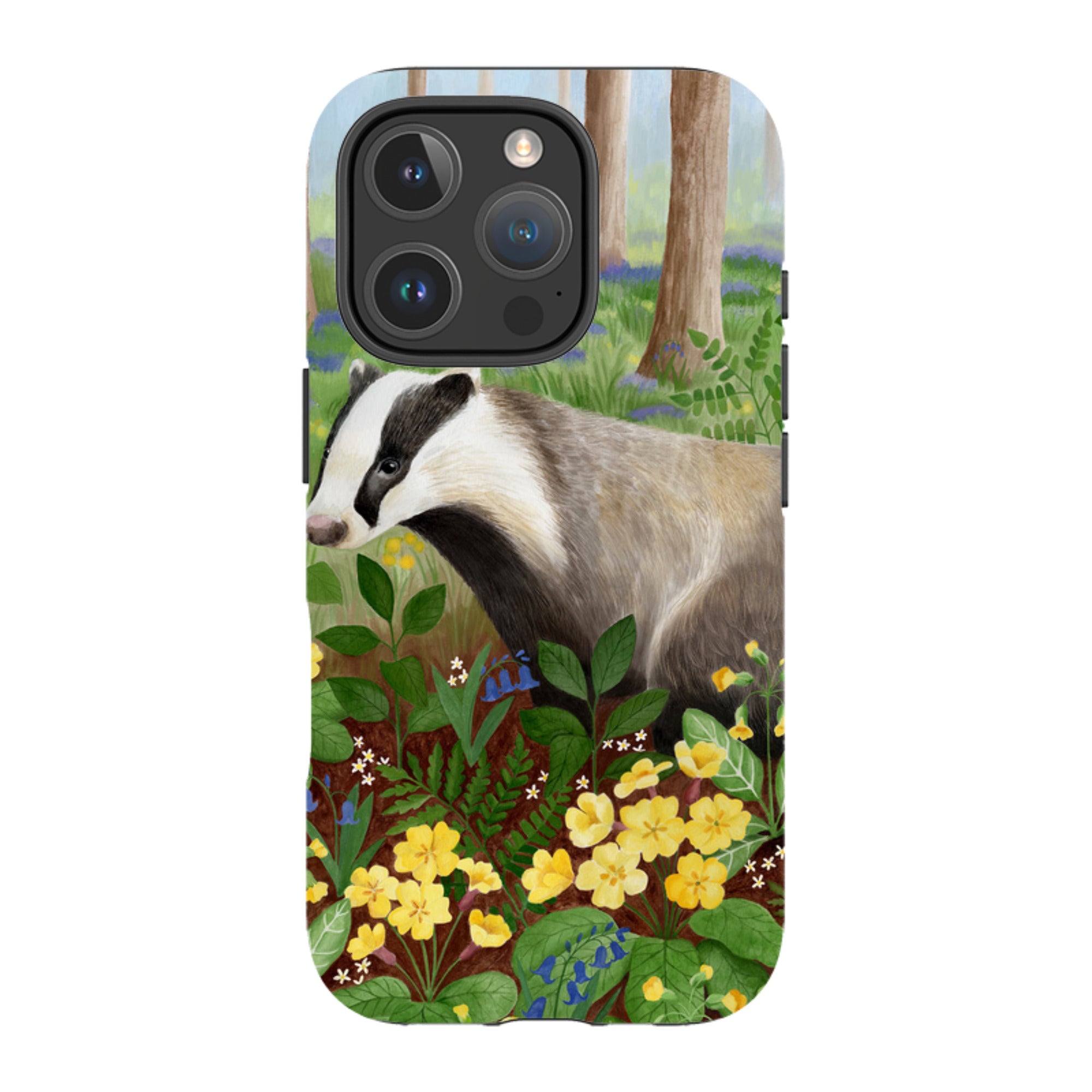 iPhone Tough Case - Bluebell Badger By Bex Parkin