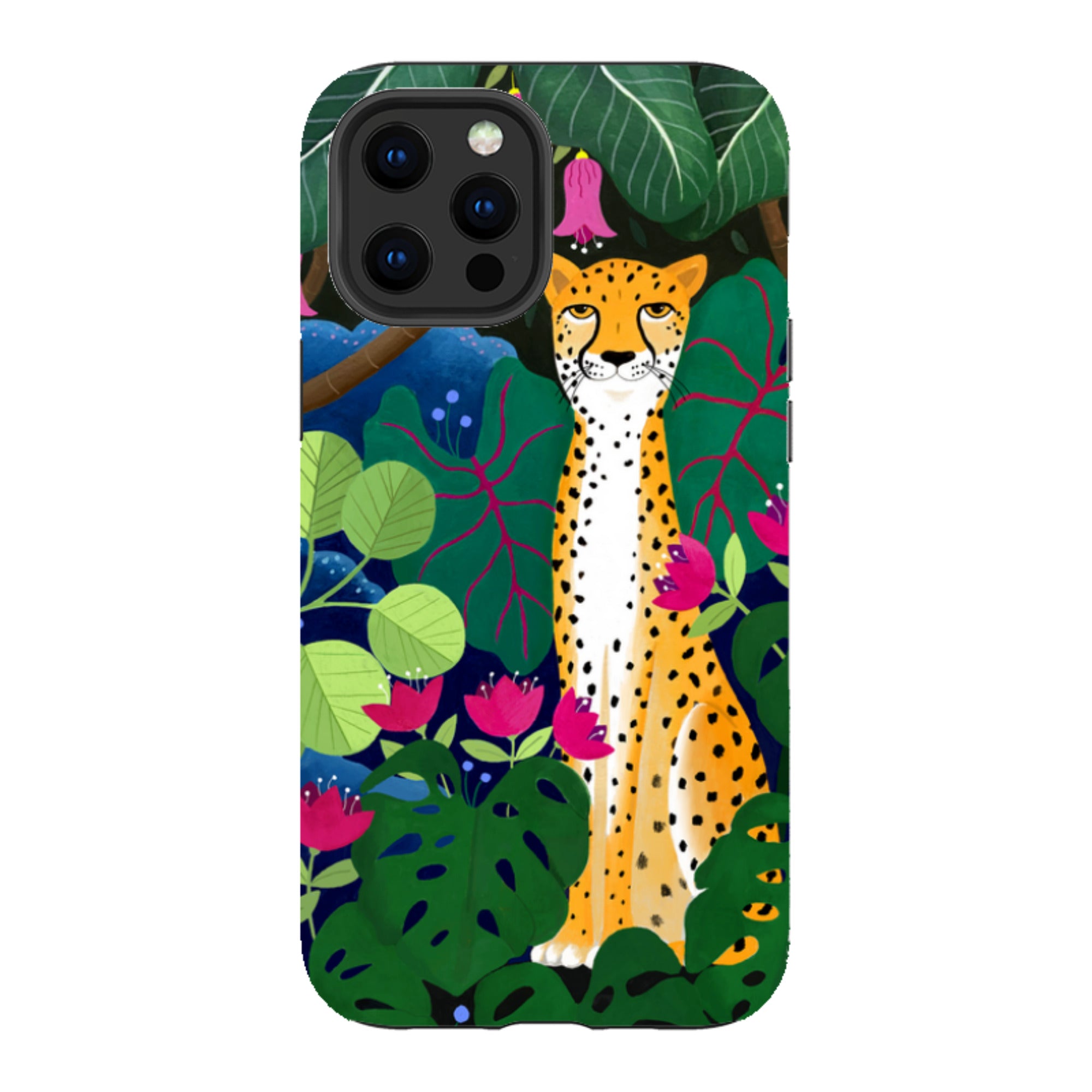iPhone Tough Case - Cheetah And Monstera By Bex Parkin