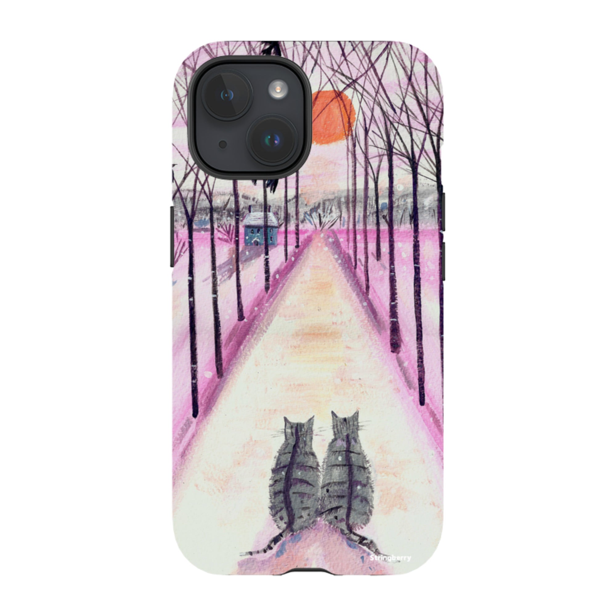 iPhone Tough Case - Winter Cats By Mary Stubberfield