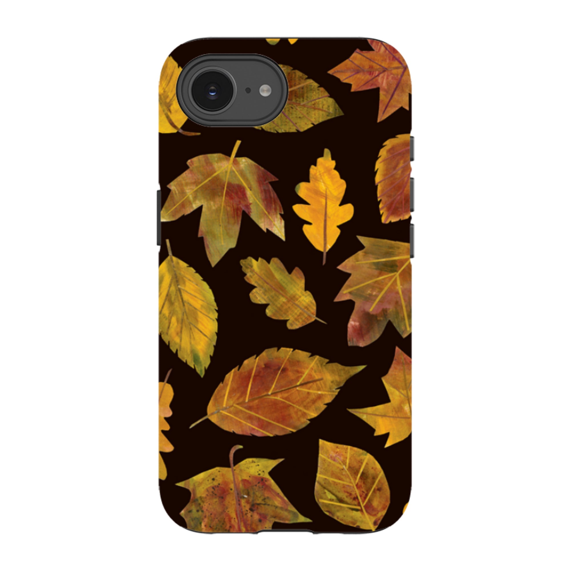 iPhone Tough Case - Autumn Textured Leaves By Tracey English