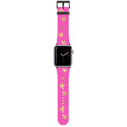 Pink and Gold Stars Apple Watch Strap