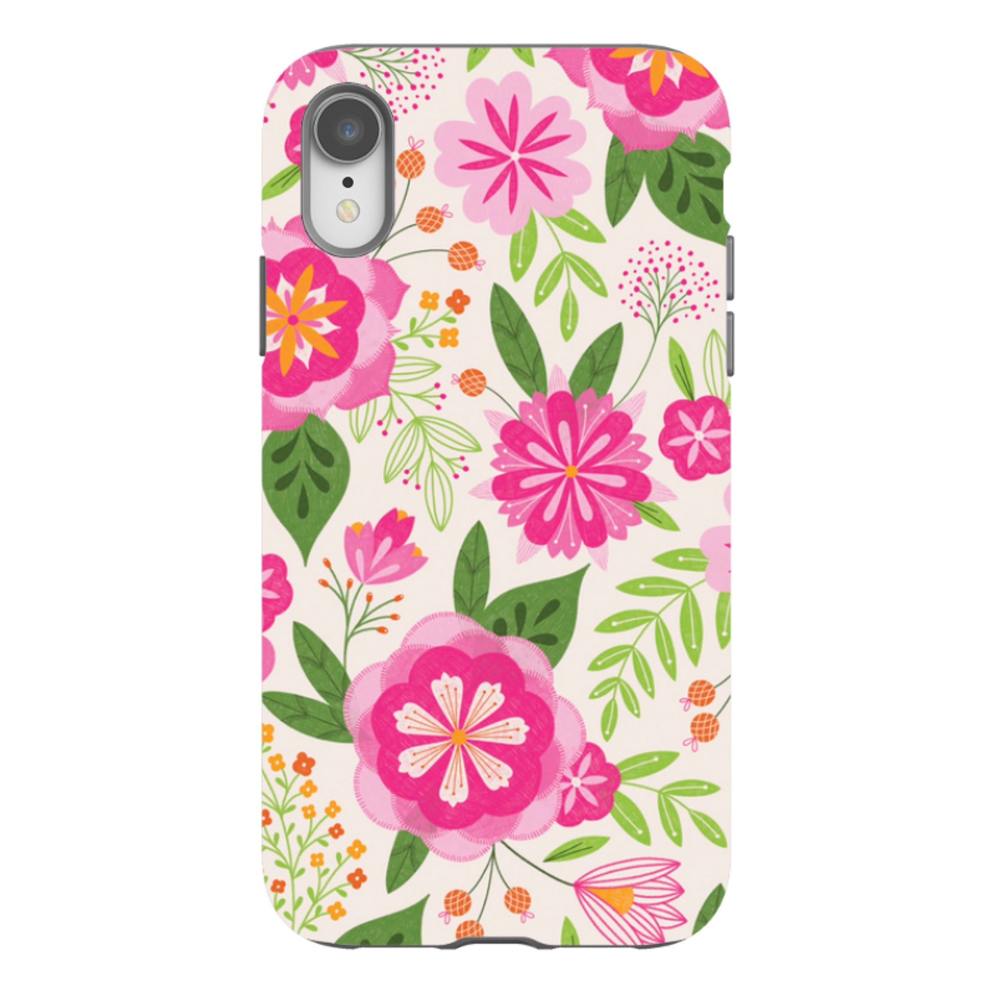iPhone Tough Case - Big Bold Blooms Ivory By Jenny Zemanek