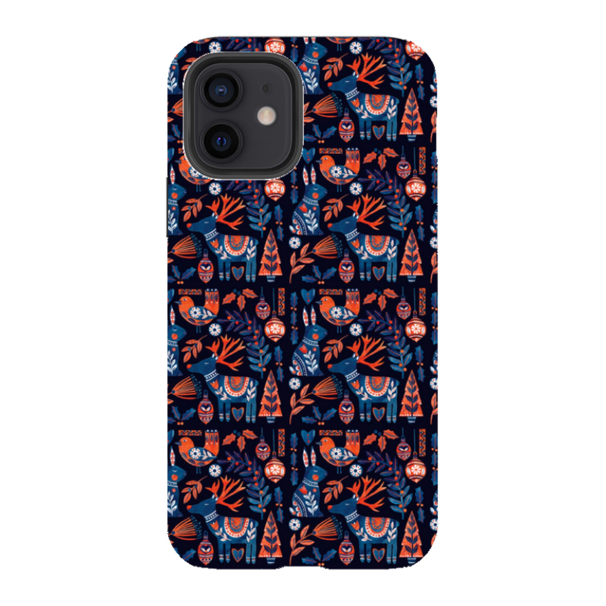 iPhone Tough Case - Scandi Animals Dark By Tracey English