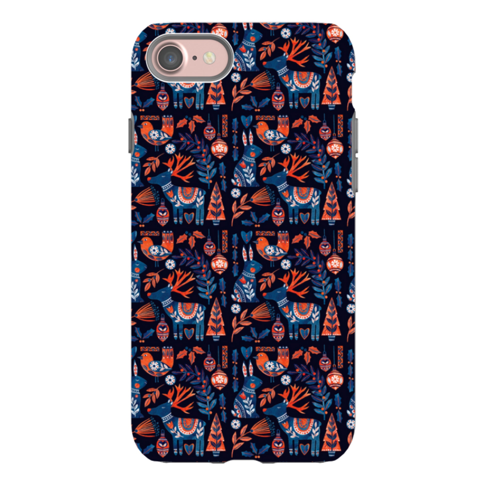 iPhone Tough Case - Scandi Animals Dark By Tracey English