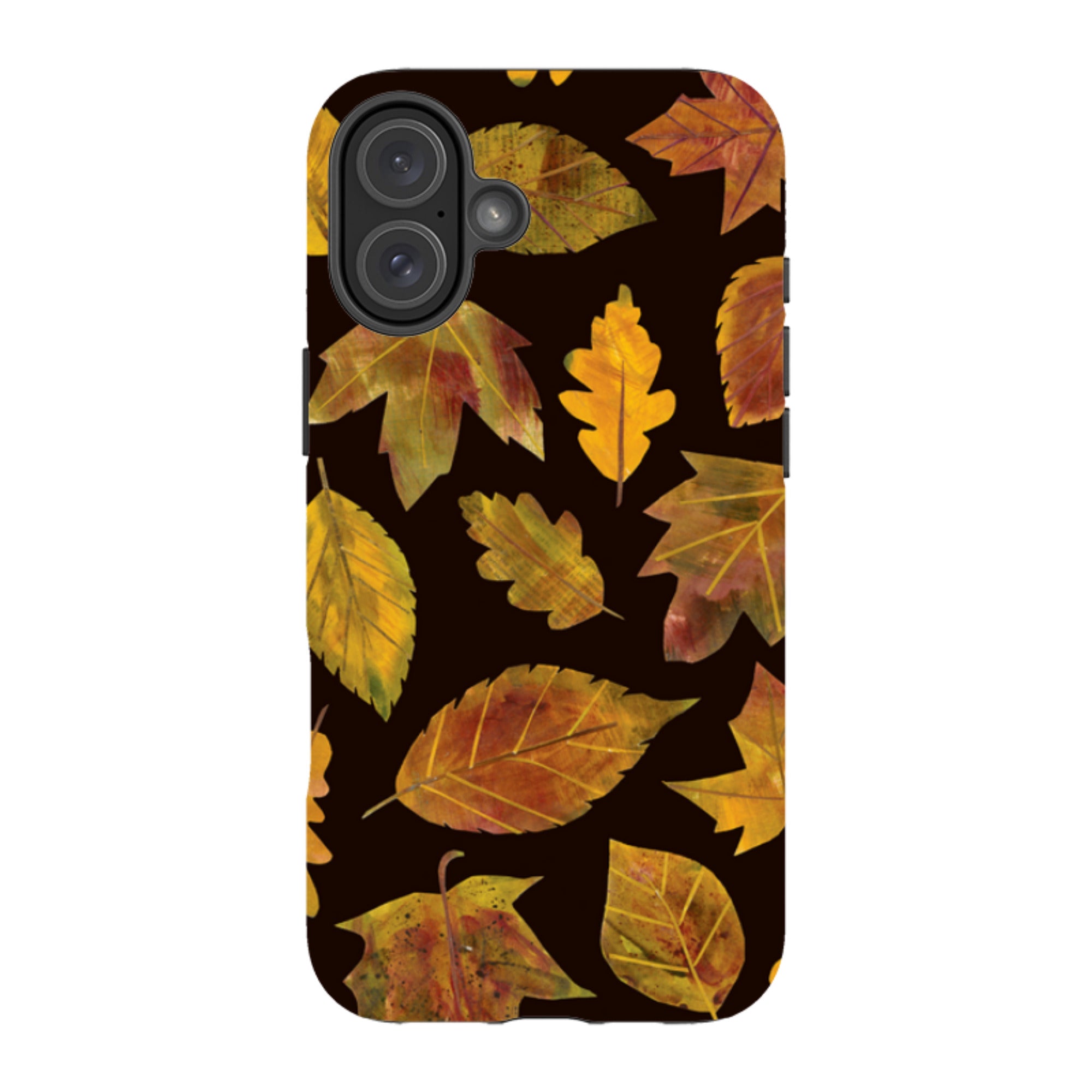 iPhone Tough Case - Autumn Textured Leaves By Tracey English