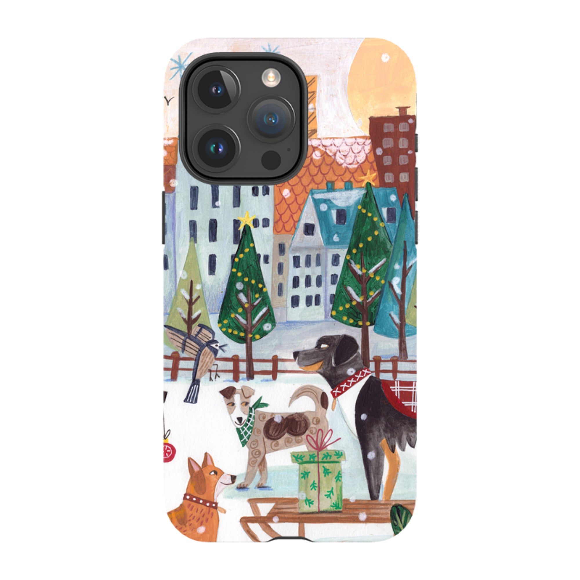 iPhone Tough Case - Christmas Dogs By Caroline Bonne Muller
