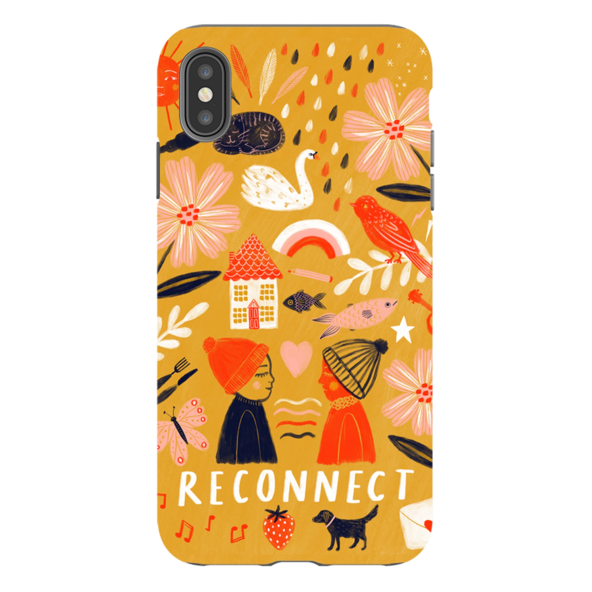 iPhone Tough Case - Reconnect Yellow By Lee Foster Wilson