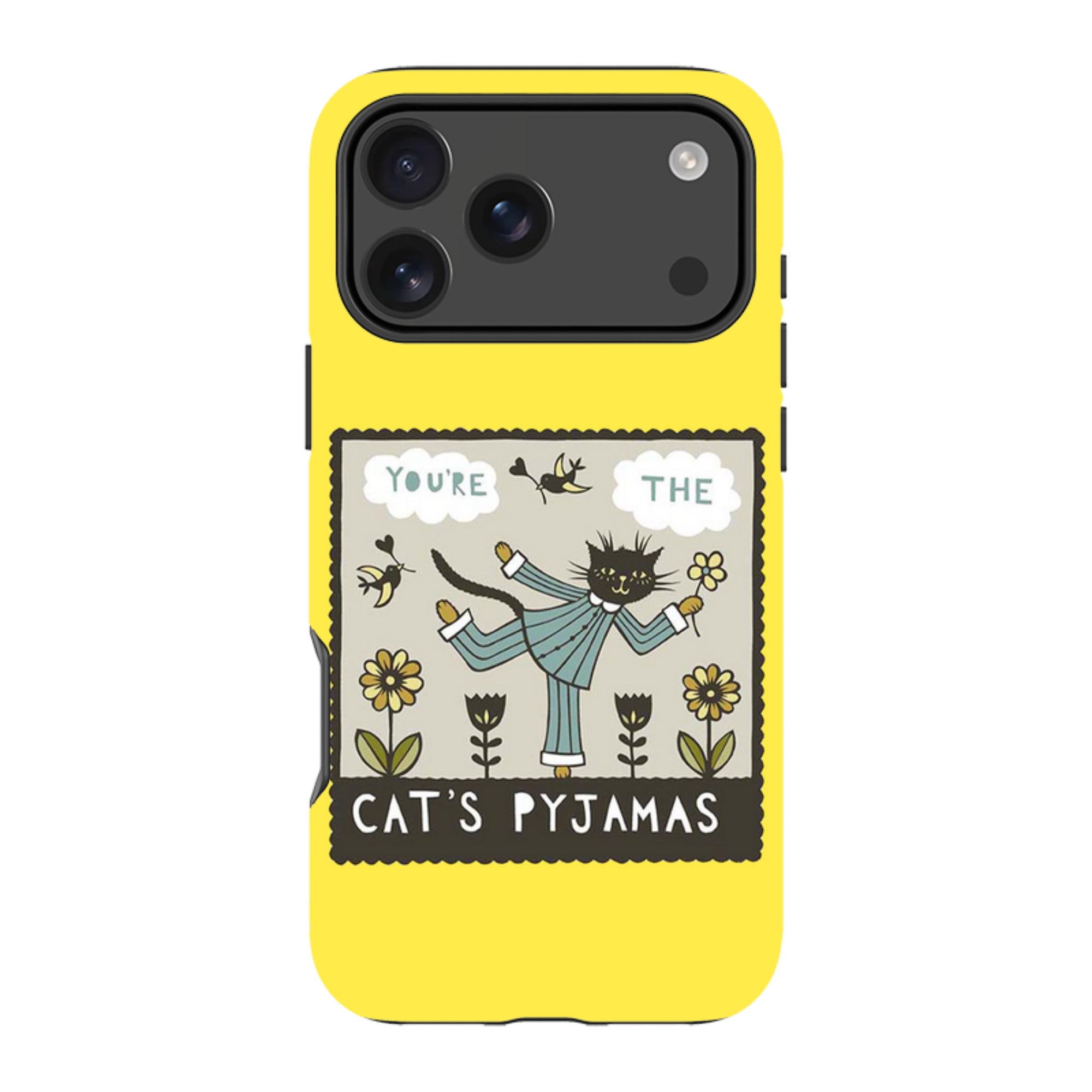 iPhone MagSafe Tough Case -  Cats Pyjamas Yellow By Suzy Taylor