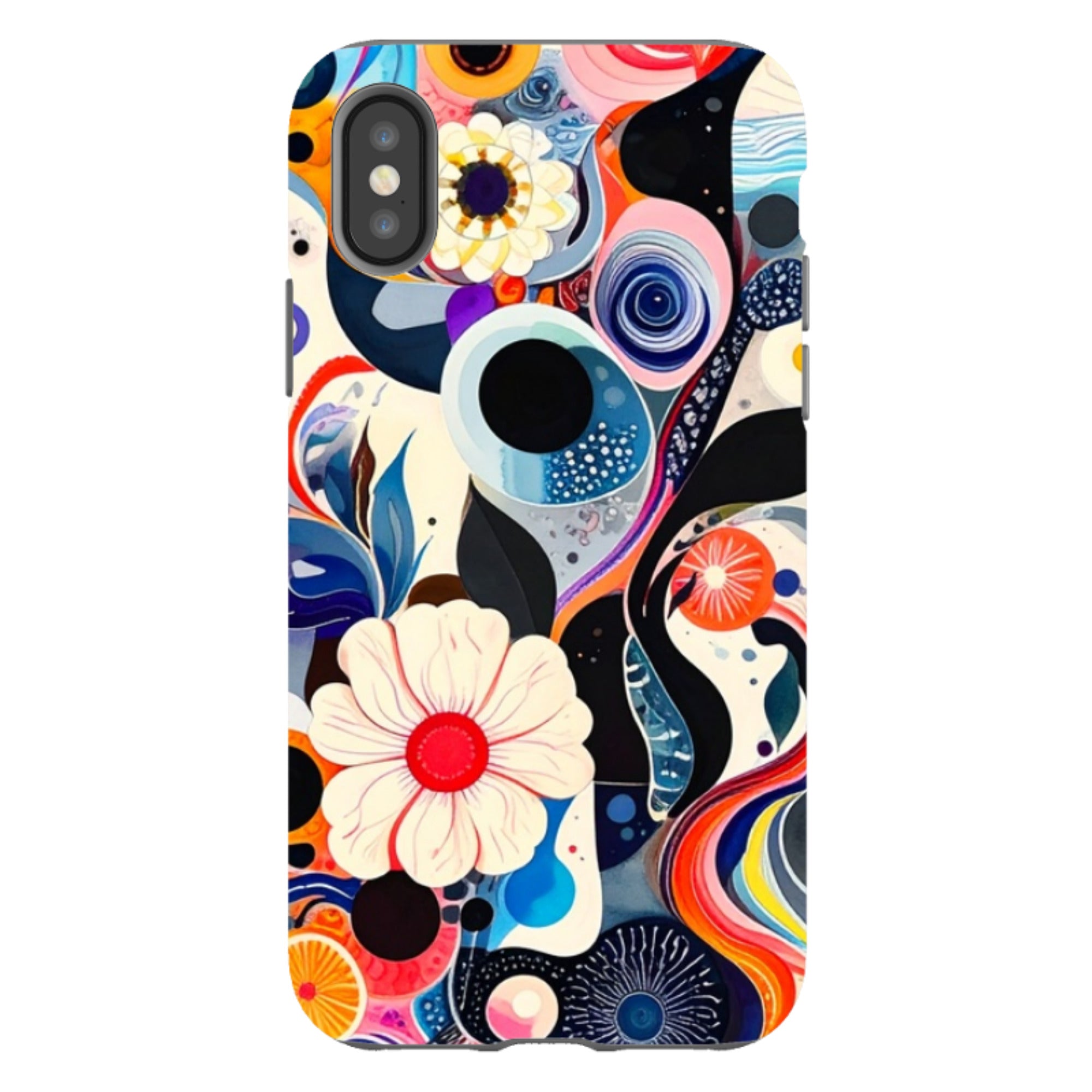 iPhone Tough Case - Floral Marble