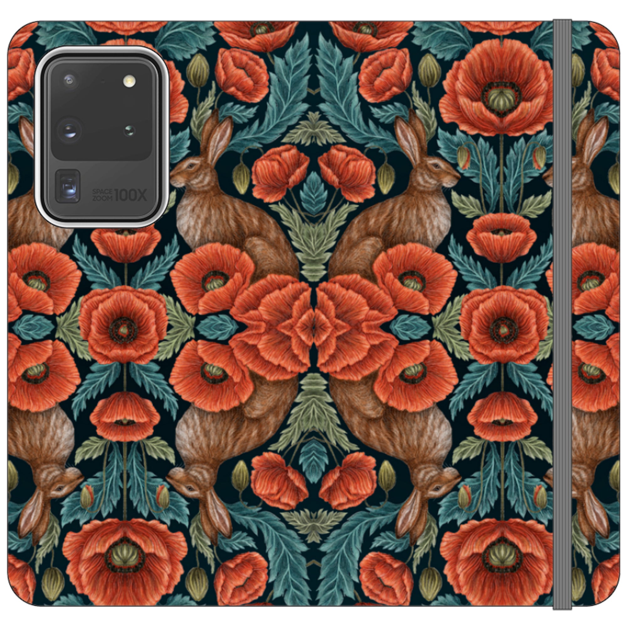 Poppy Red Wallet Case By Catherine Rowe